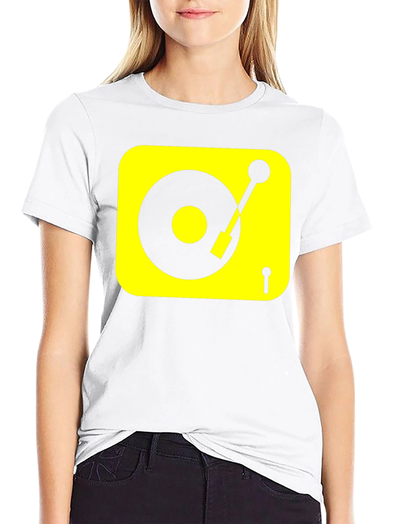 DJ Turntable Graphic Tee - Black
