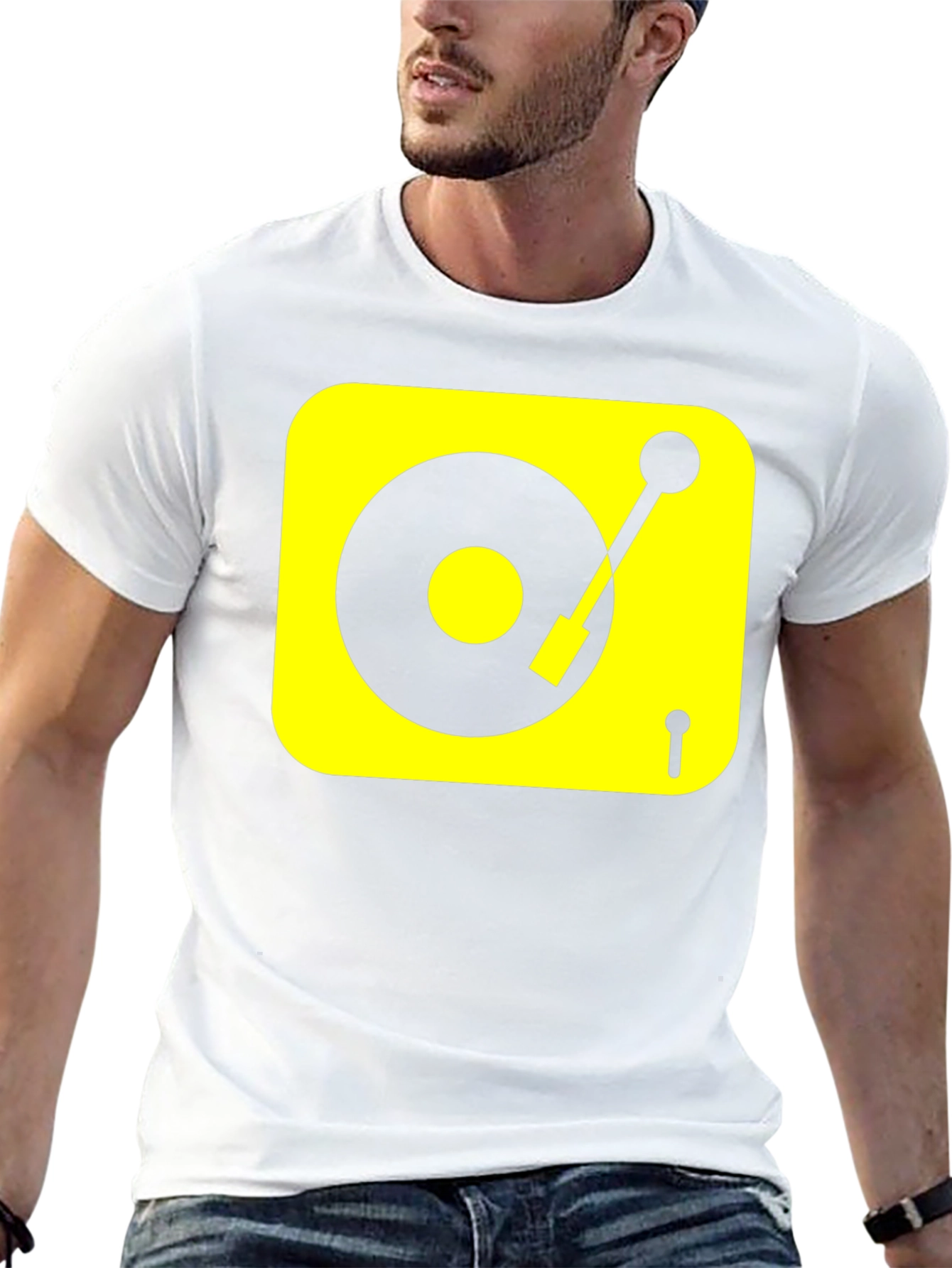 DJ Turntable Graphic Tee - Black