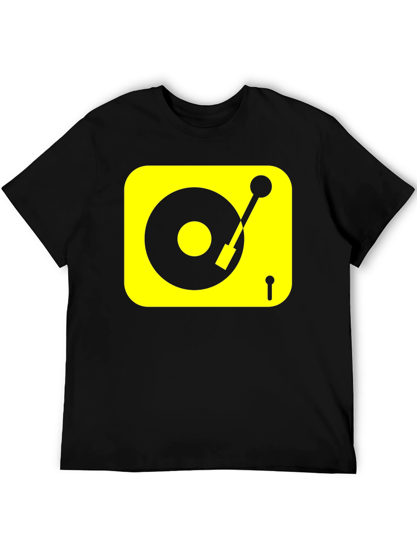 DJ Turntable Graphic Tee - Black