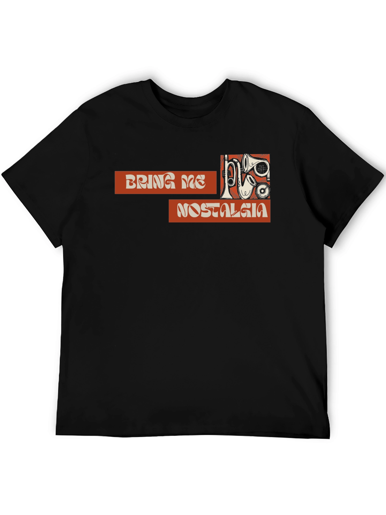 Retro Bring Me Nostalgia Black T-Shirt