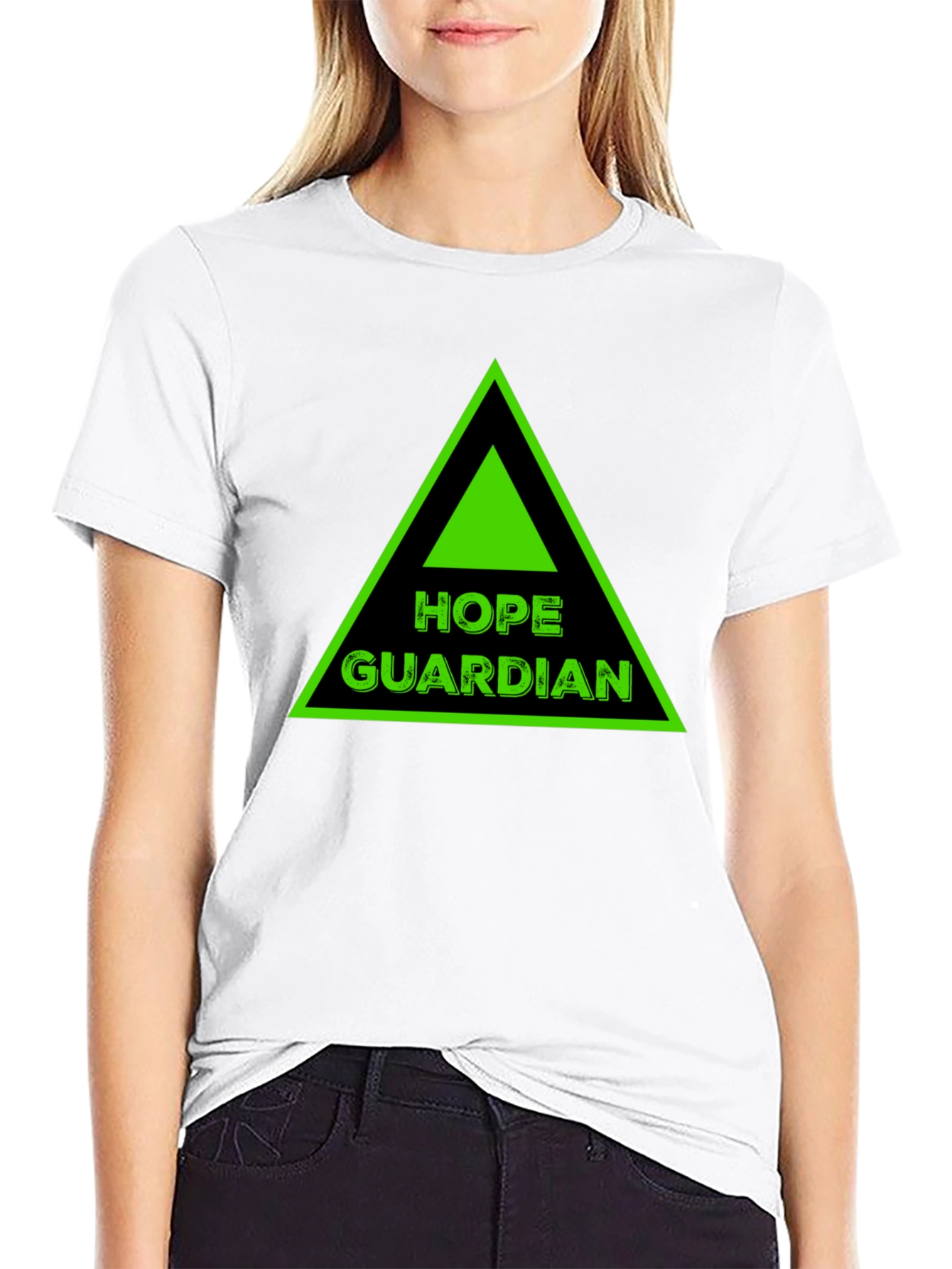 Hope Guardian Graphic Tee - Black Cotton T-Shirt