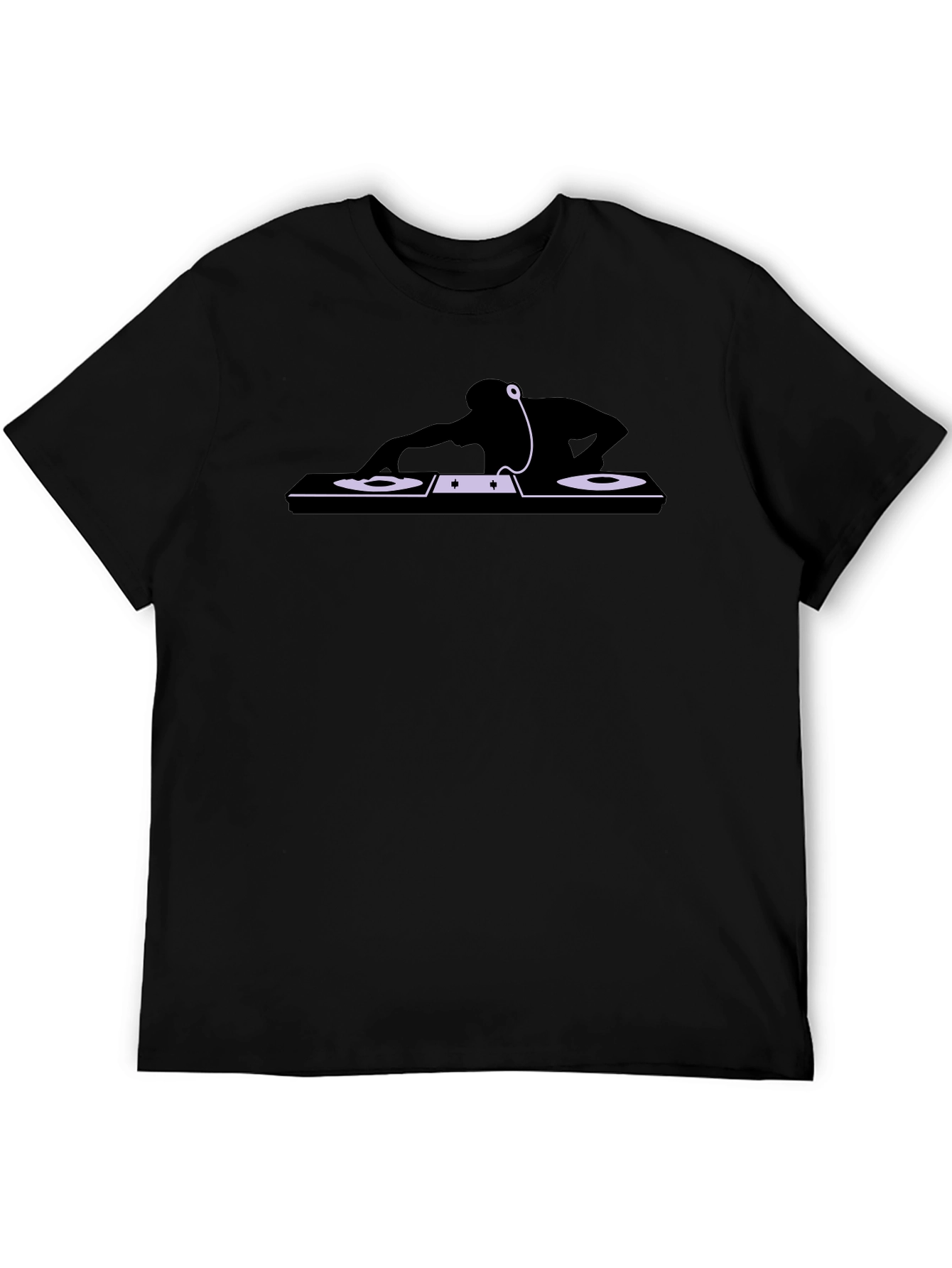 DJ Turntable Graphic Tee - Black Casual Shirt