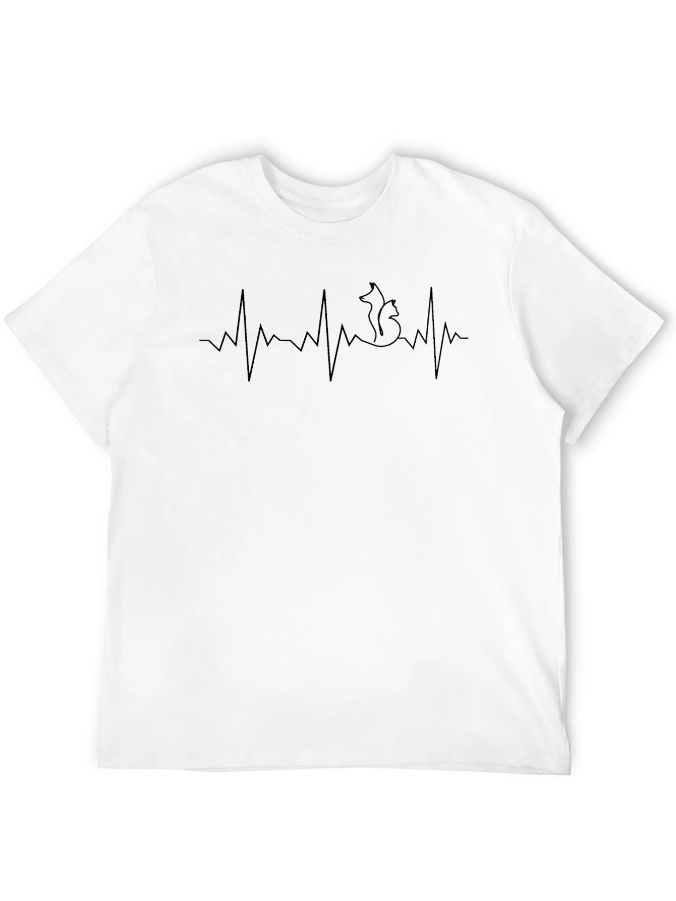 Fox Heartbeat Graphic T-Shirt - Black