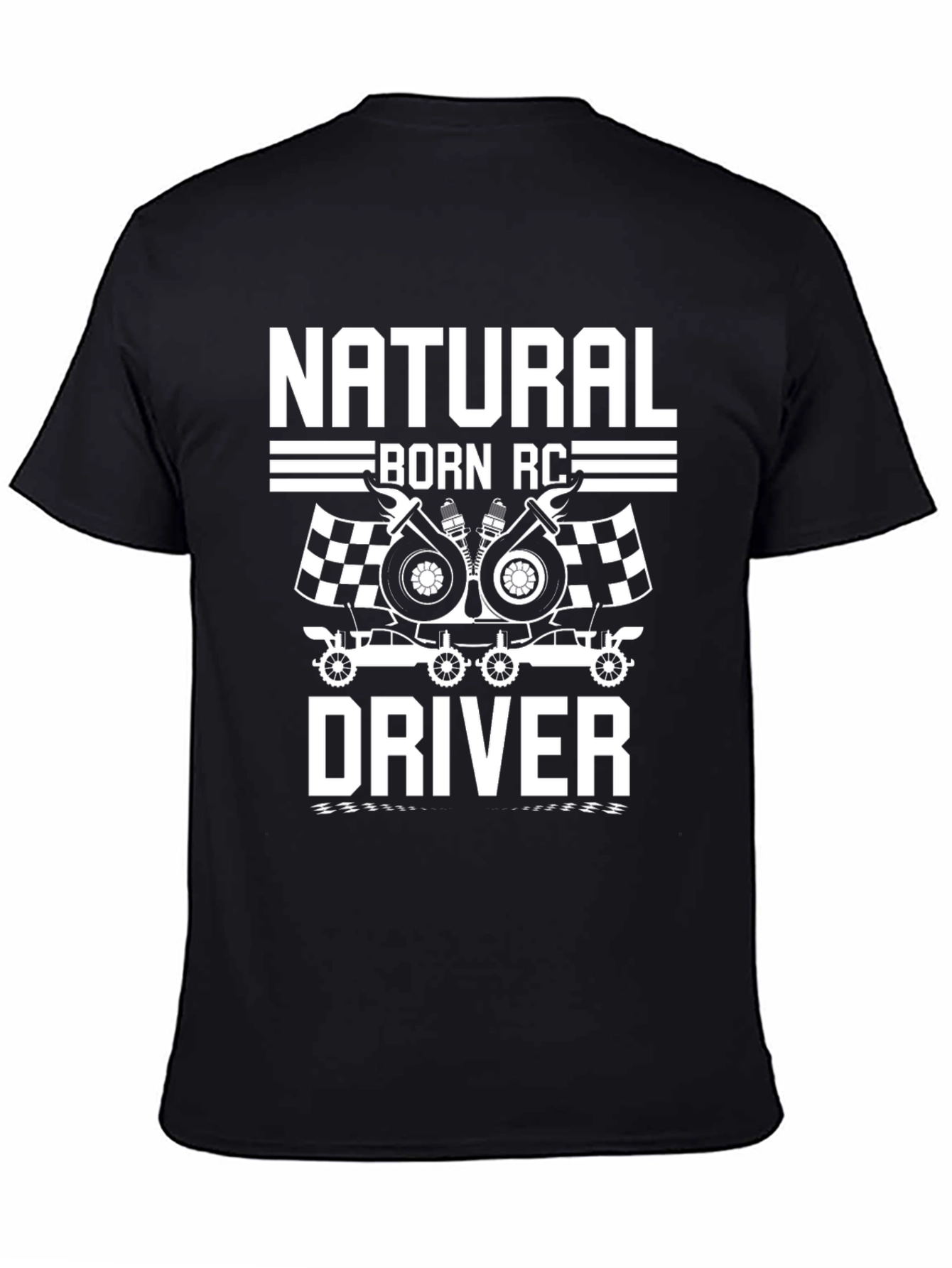 Natural Born RC Driver Black Graphic Tee