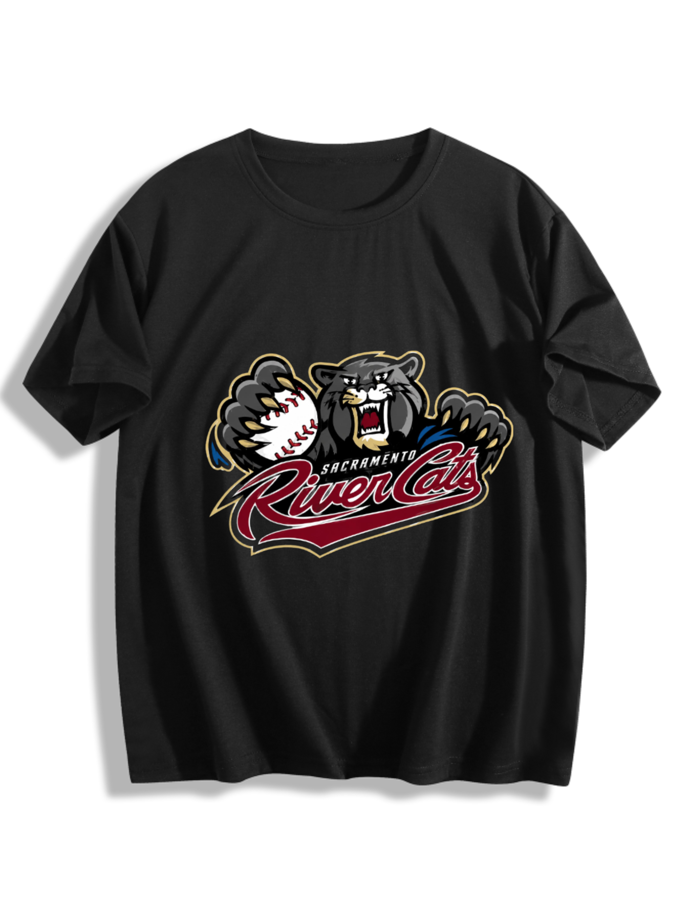 Sacramento River Cats Inspired Vintage Baseball Graphic T-Shirt – Premium Streetwear Sports Tee（hj38）
