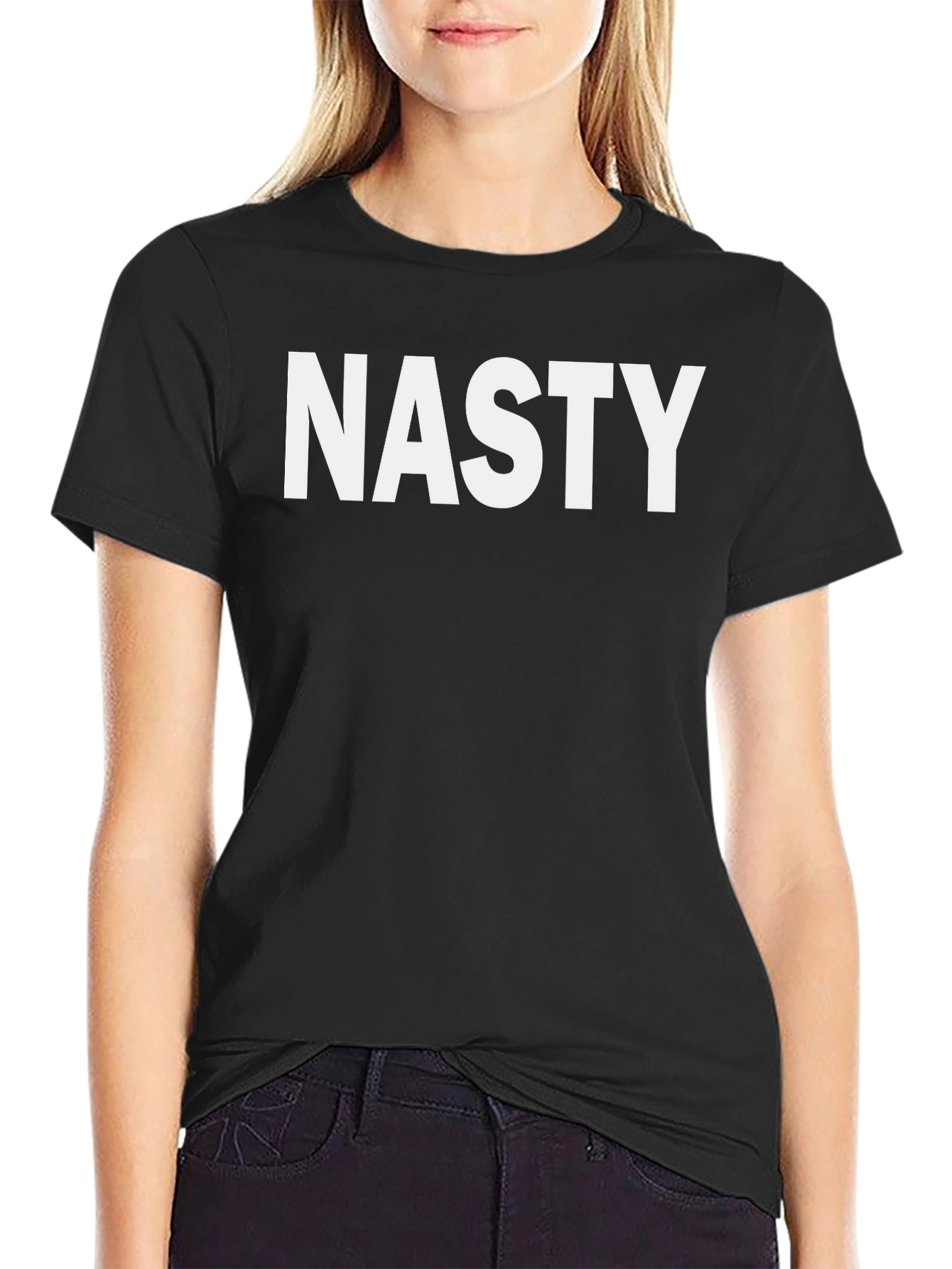 Nasty Graphic T-Shirt - Bold Black Cotton Tee