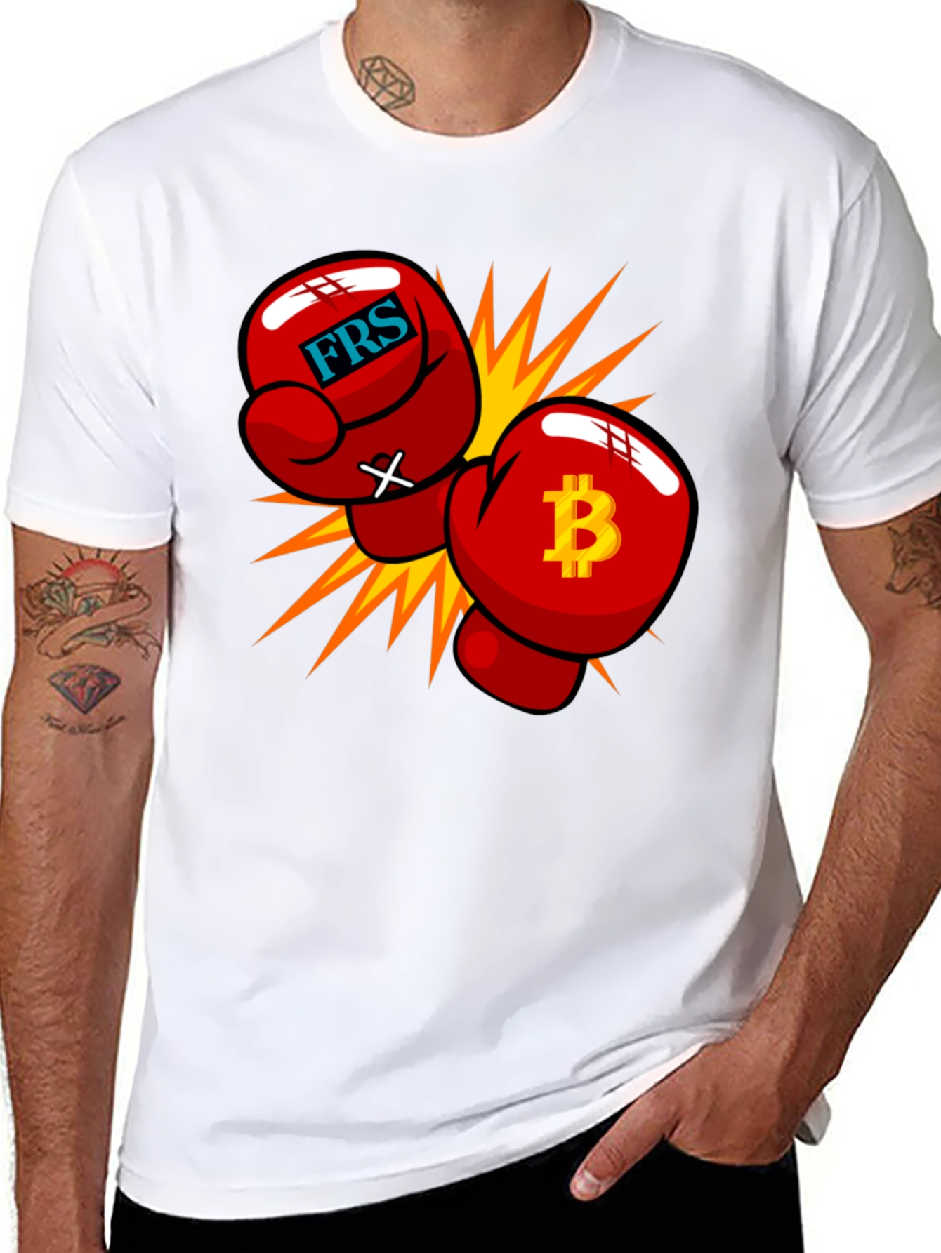 Bitcoin vs FRS Boxing Gloves T-Shirt