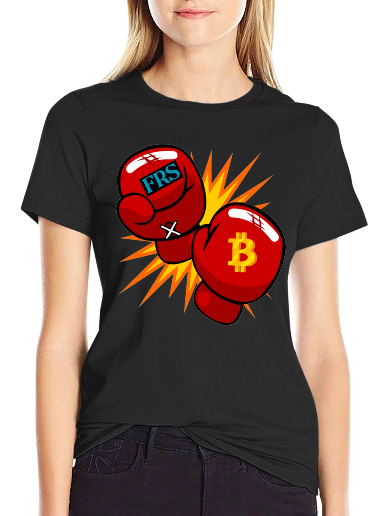 Bitcoin vs FRS Boxing Gloves T-Shirt