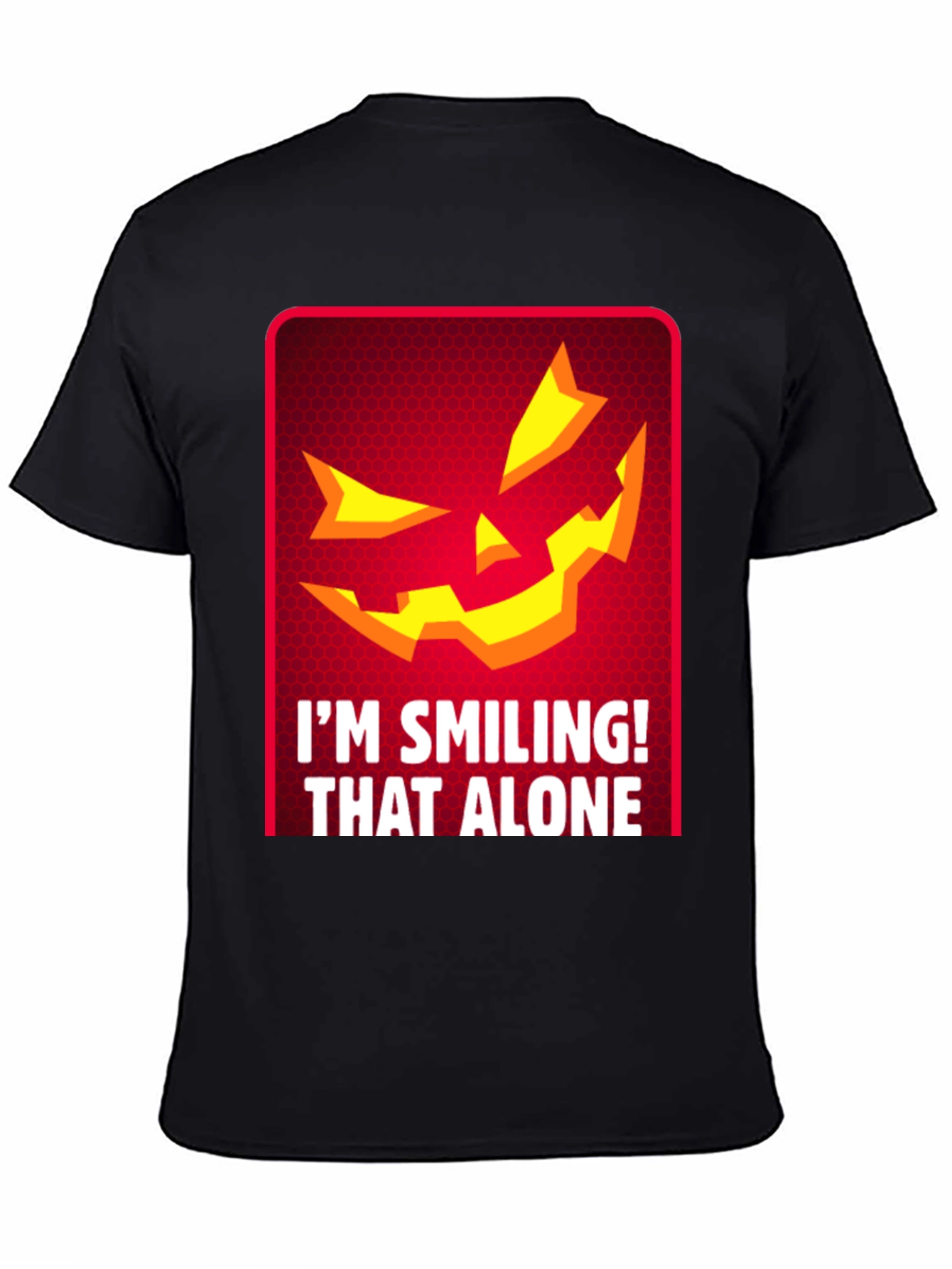 Smiling Jack-o-Lantern Graphic T-Shirt