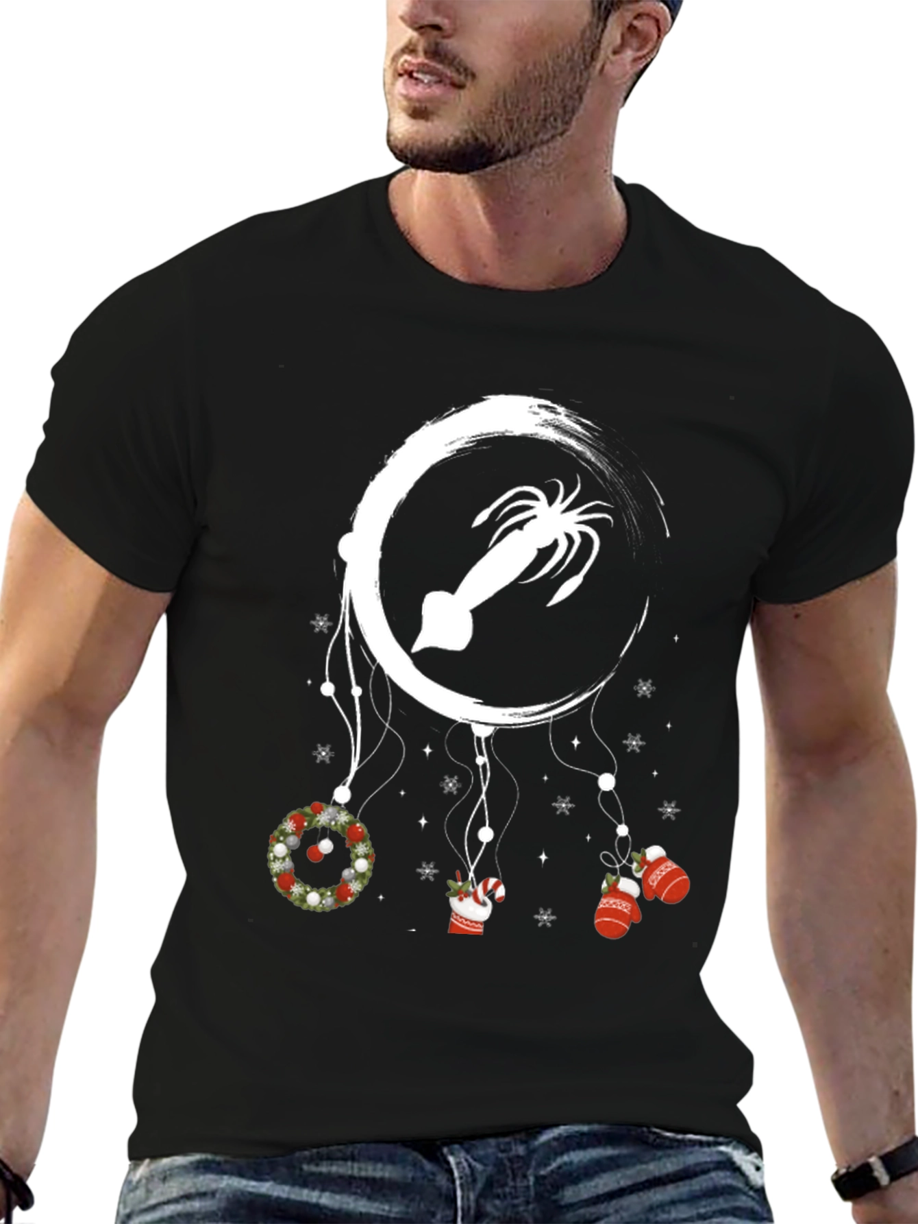 Festive Squid Christmas T-Shirt