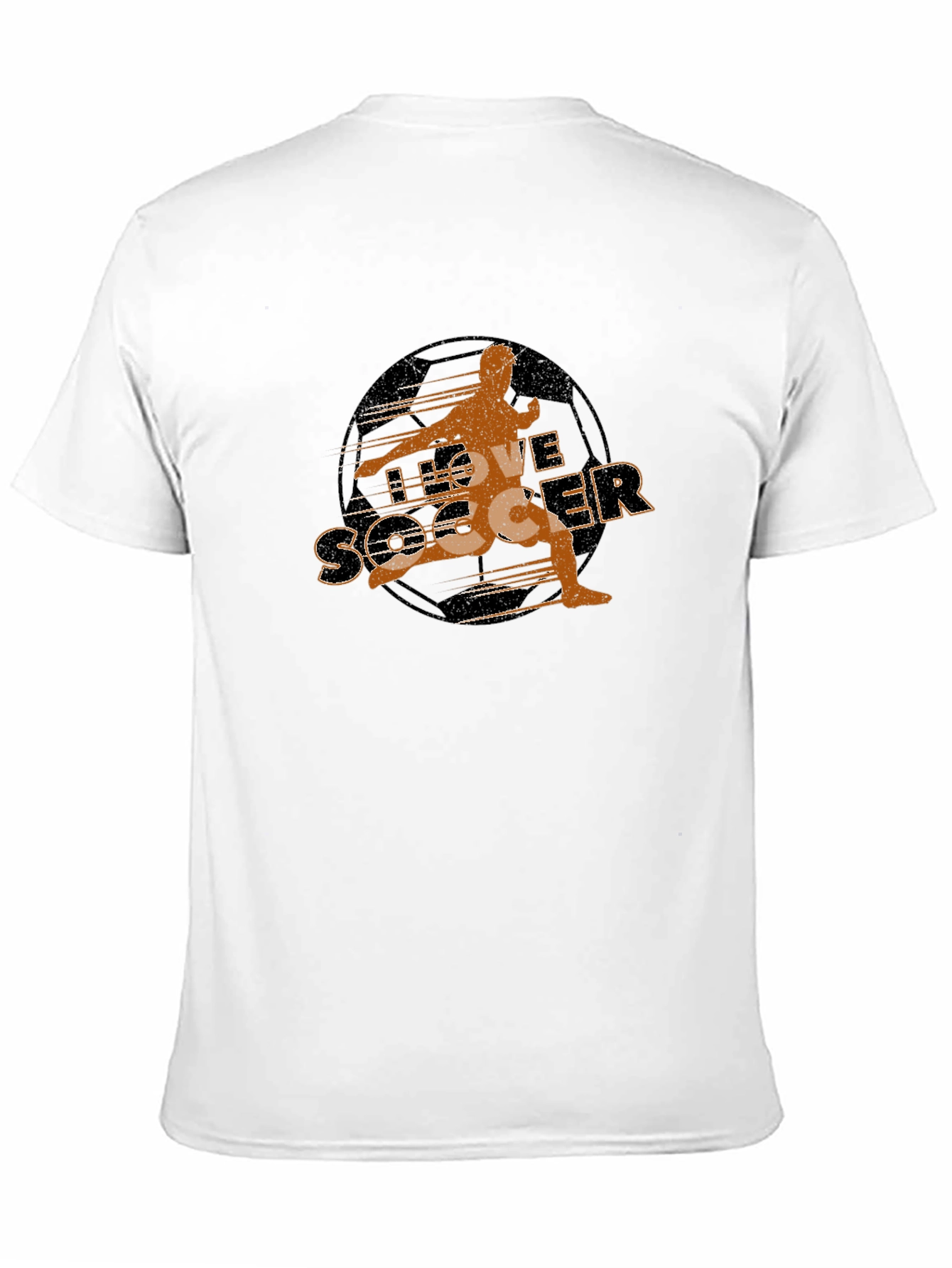 I Love Soccer Graphic Tee - Black