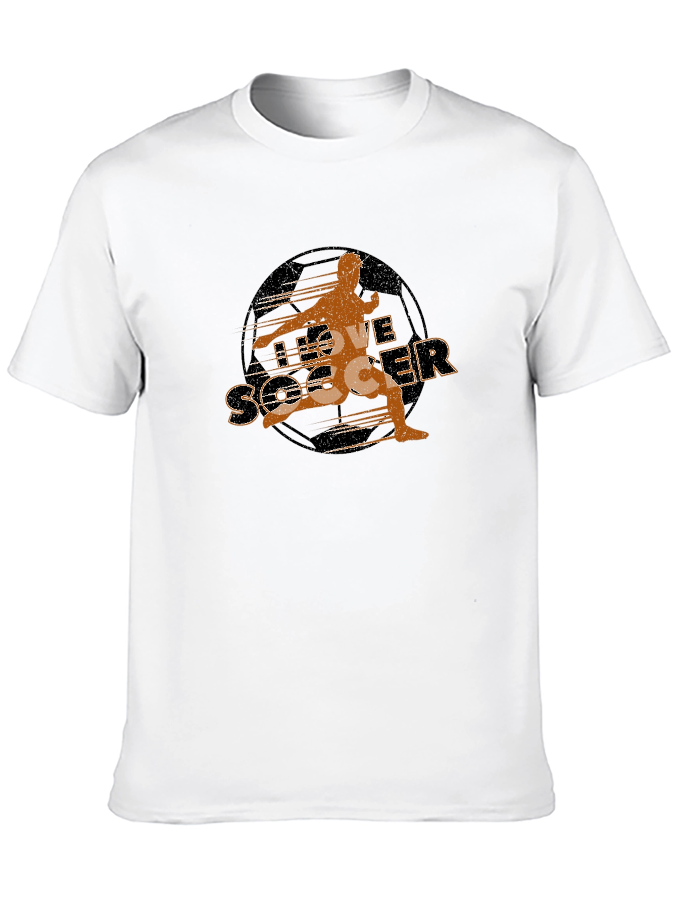 I Love Soccer Graphic Tee - Black