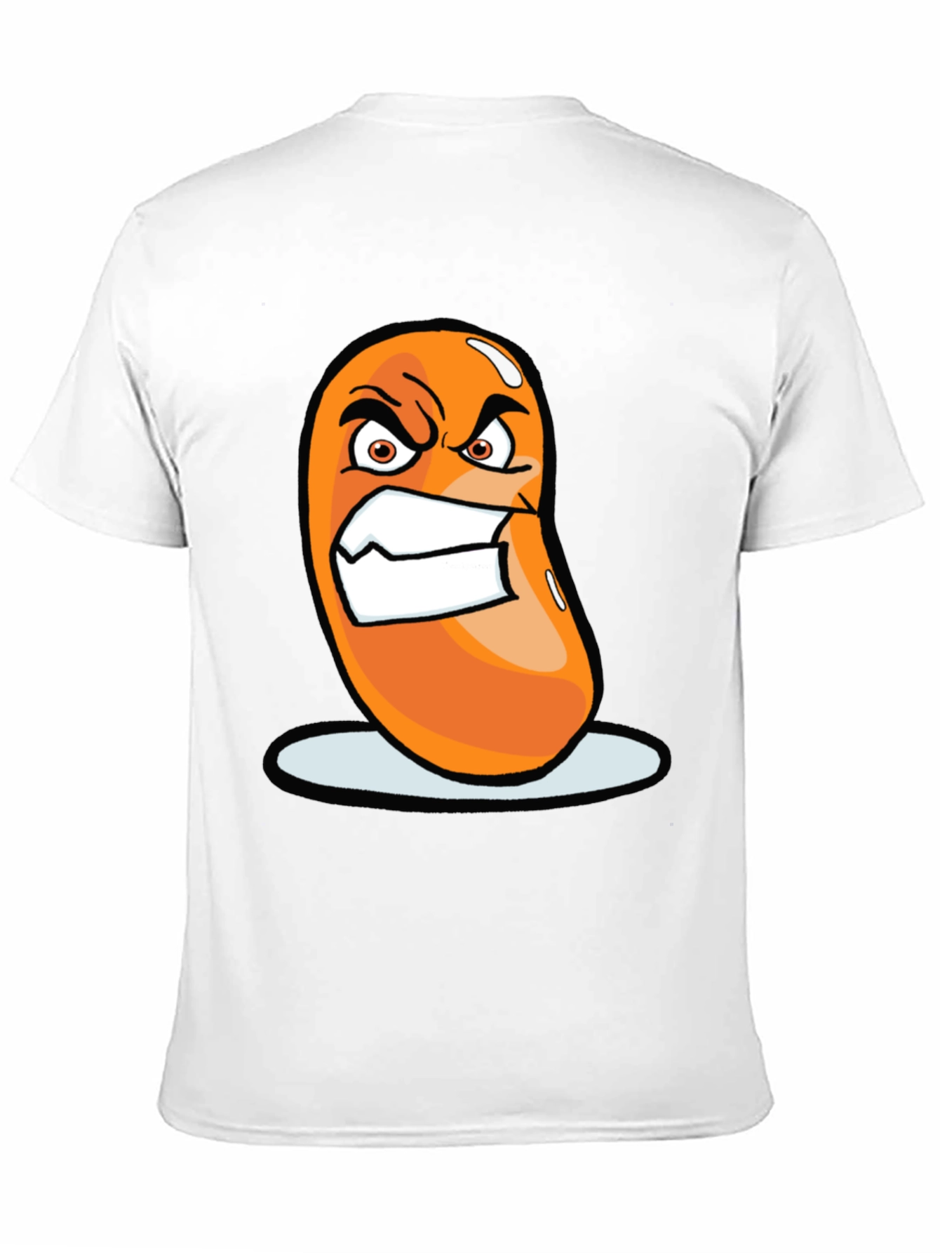 Angry Bean Graphic Tee - Funny Cartoon Shirt