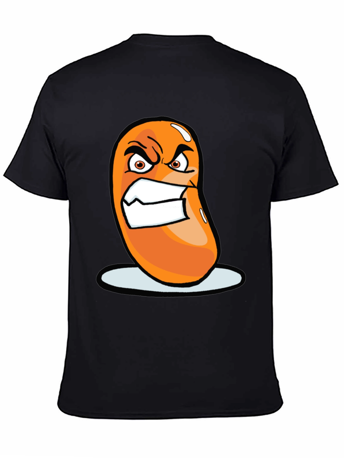 Angry Bean Graphic Tee - Funny Cartoon Shirt