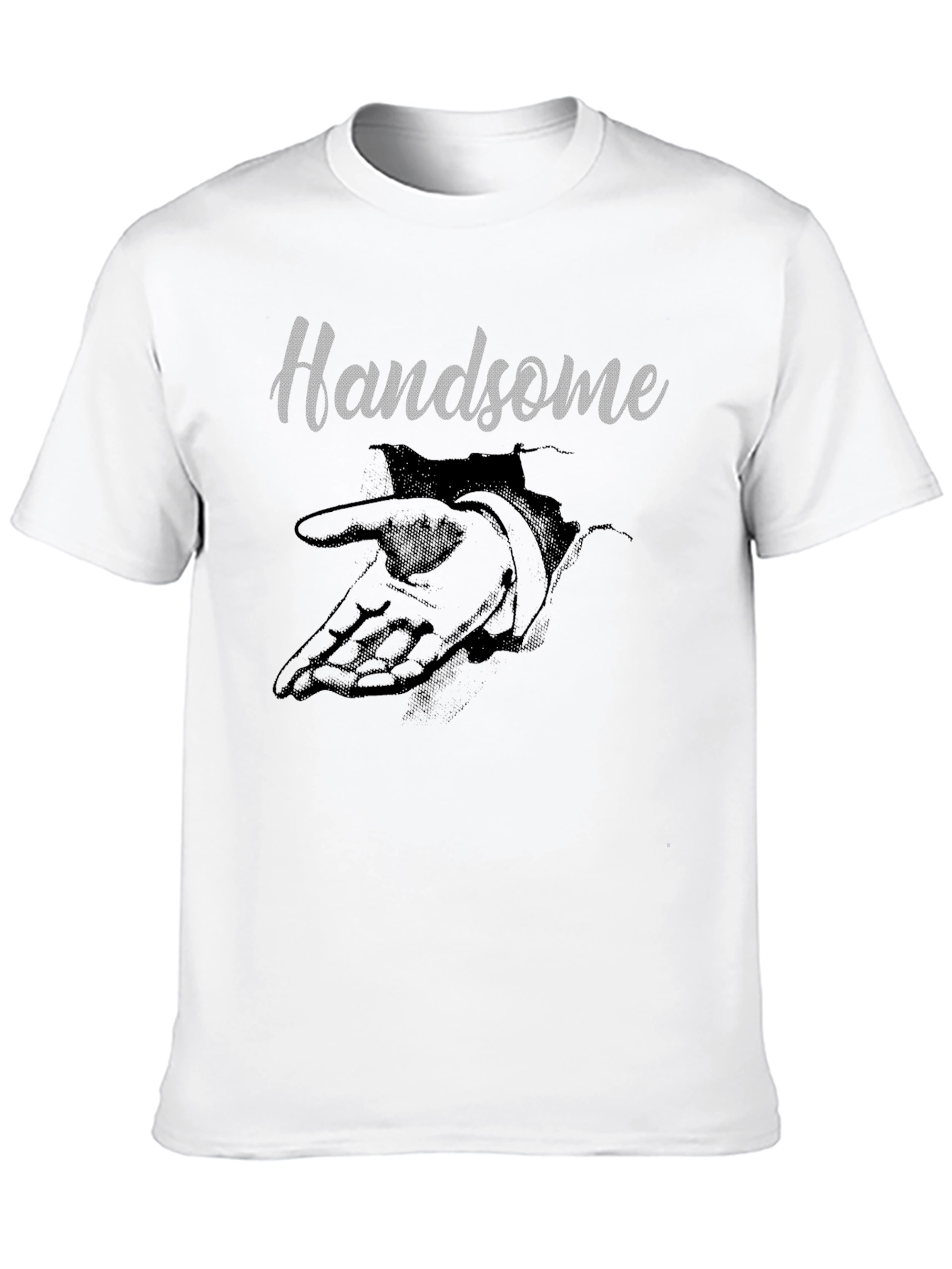 Graphic Hand Print Black T-Shirt