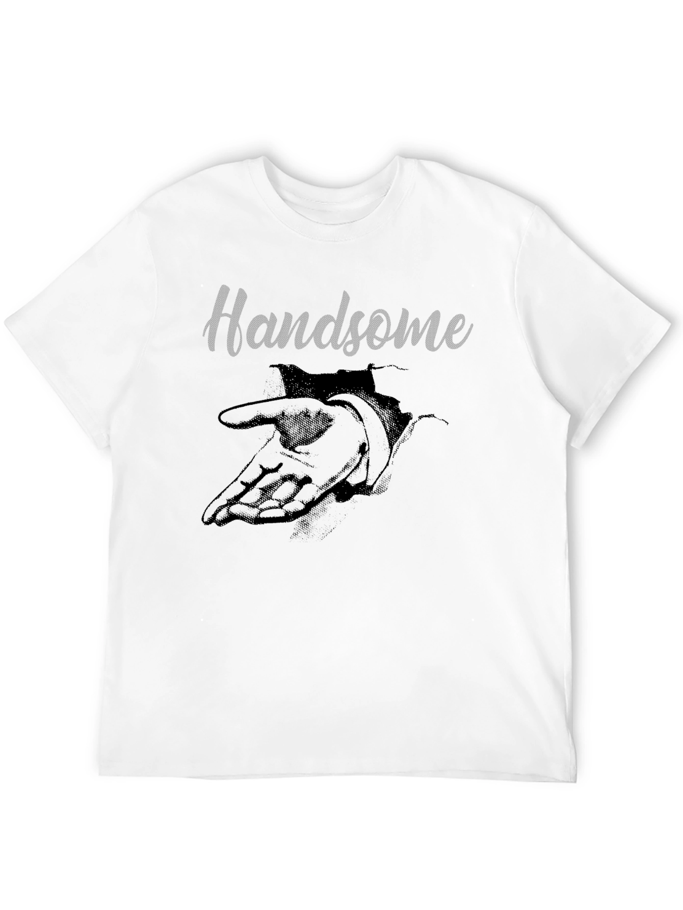 Graphic Hand Print Black T-Shirt
