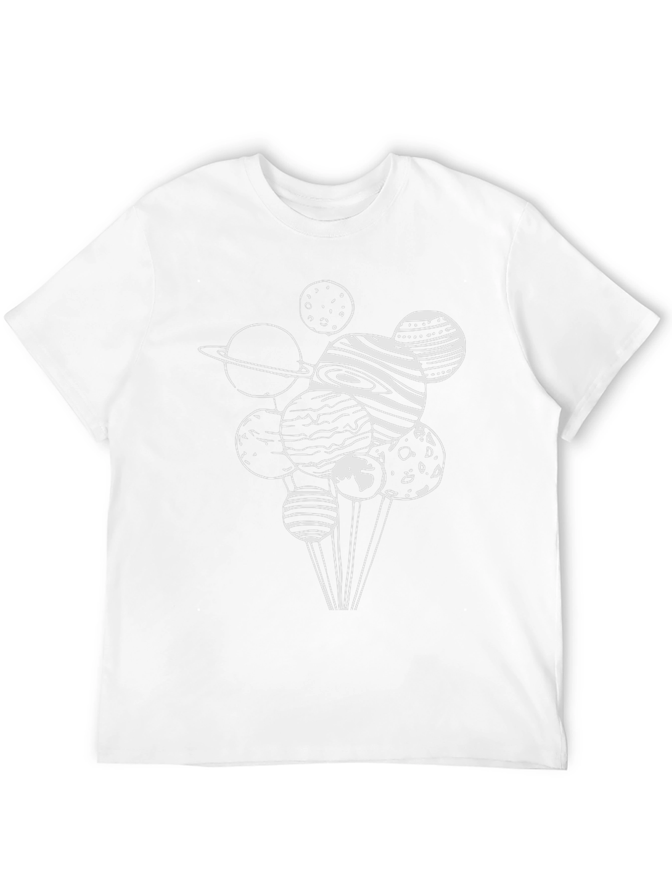 Planetary Graphic Tee - Stylish Black Cotton T-Shirt