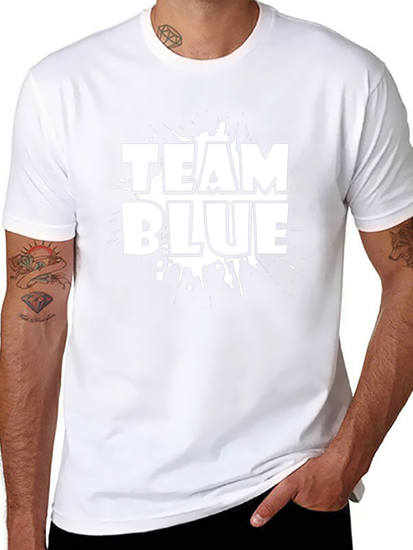 Team Blue Graphic Print T-Shirt