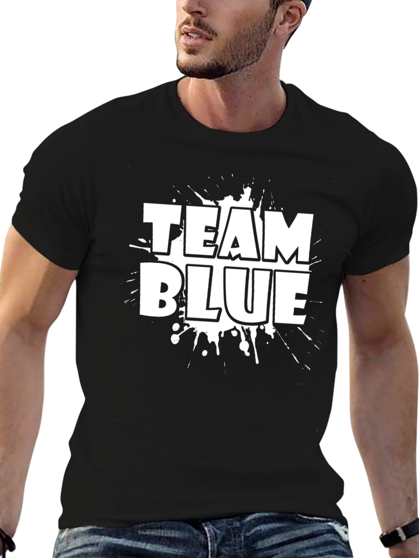 Team Blue Graphic Print T-Shirt