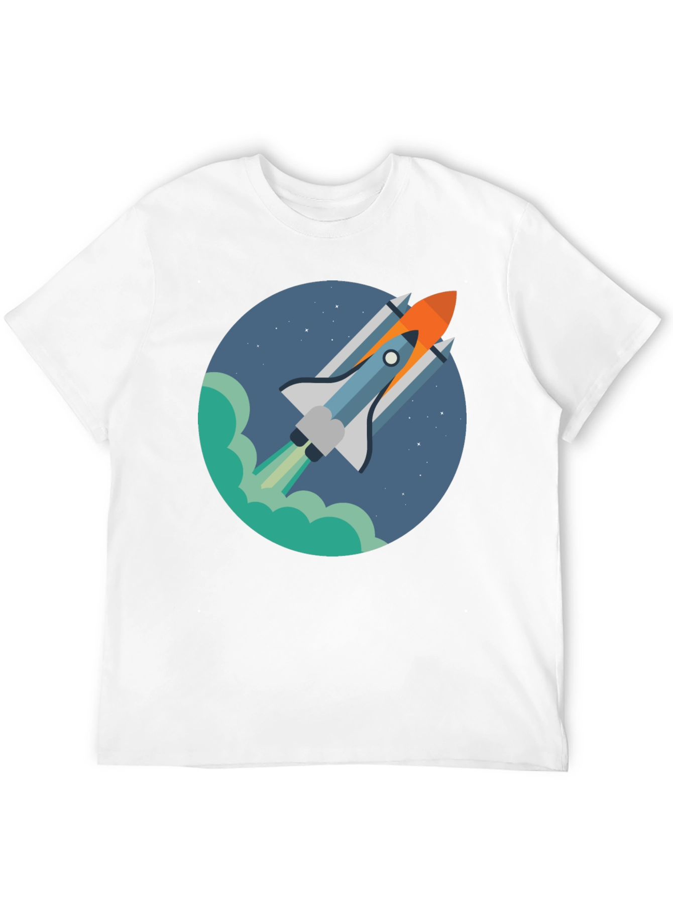 Rocket Launch Graphic Tee - Black Casual Shirt