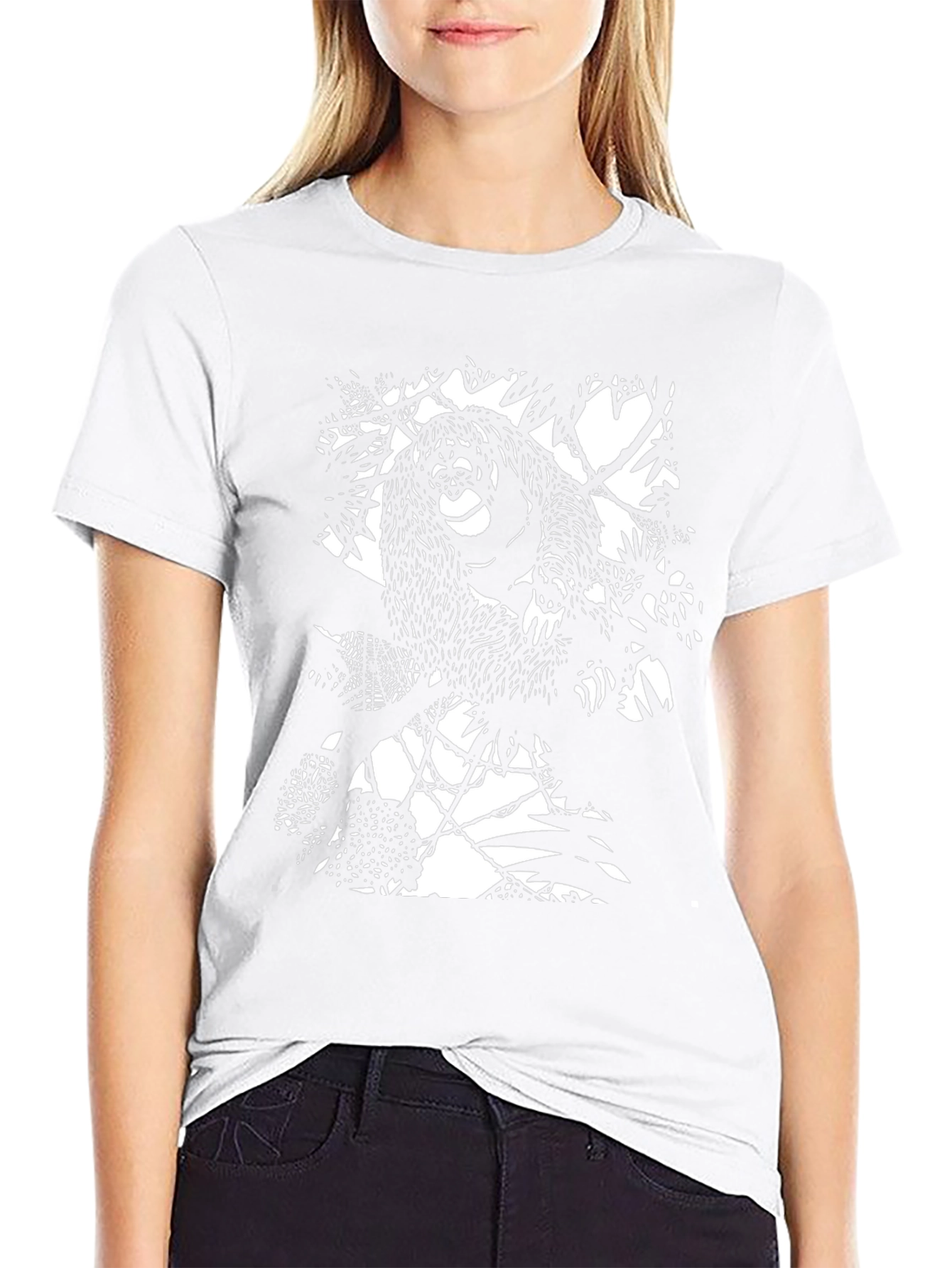 Orangutan Silhouette Tee - Black Graphic T-Shirt
