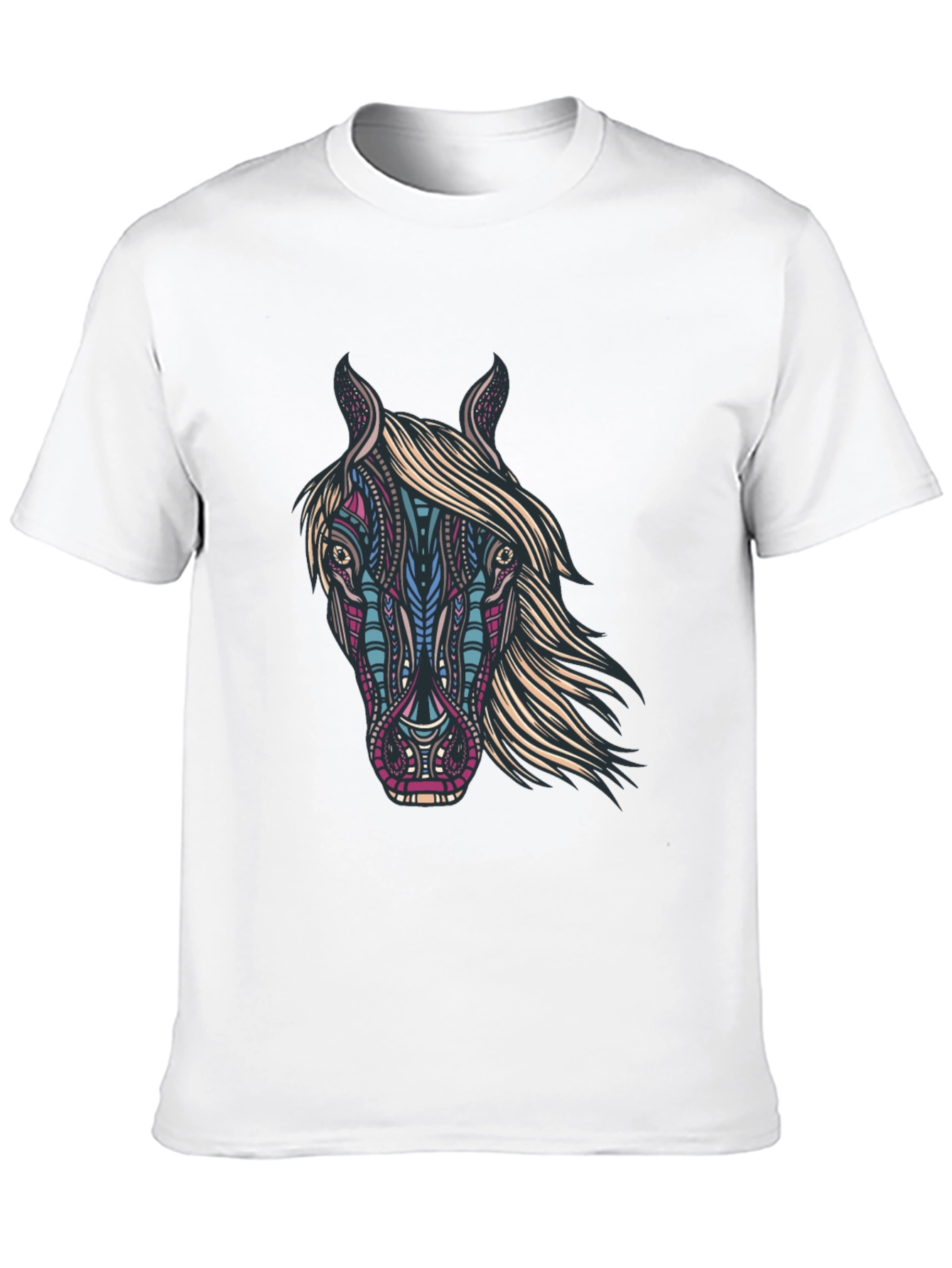 Horse Graphic Print Black T-Shirt