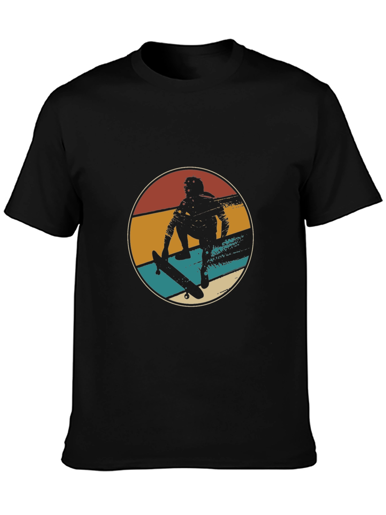 Retro Skater Graphic Tee - Black T-Shirt