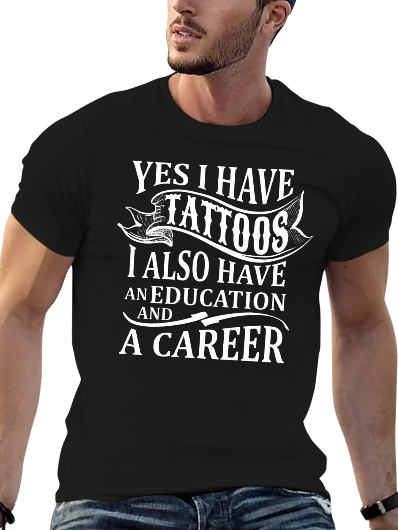 Tattooed & Educated T-Shirt - Black