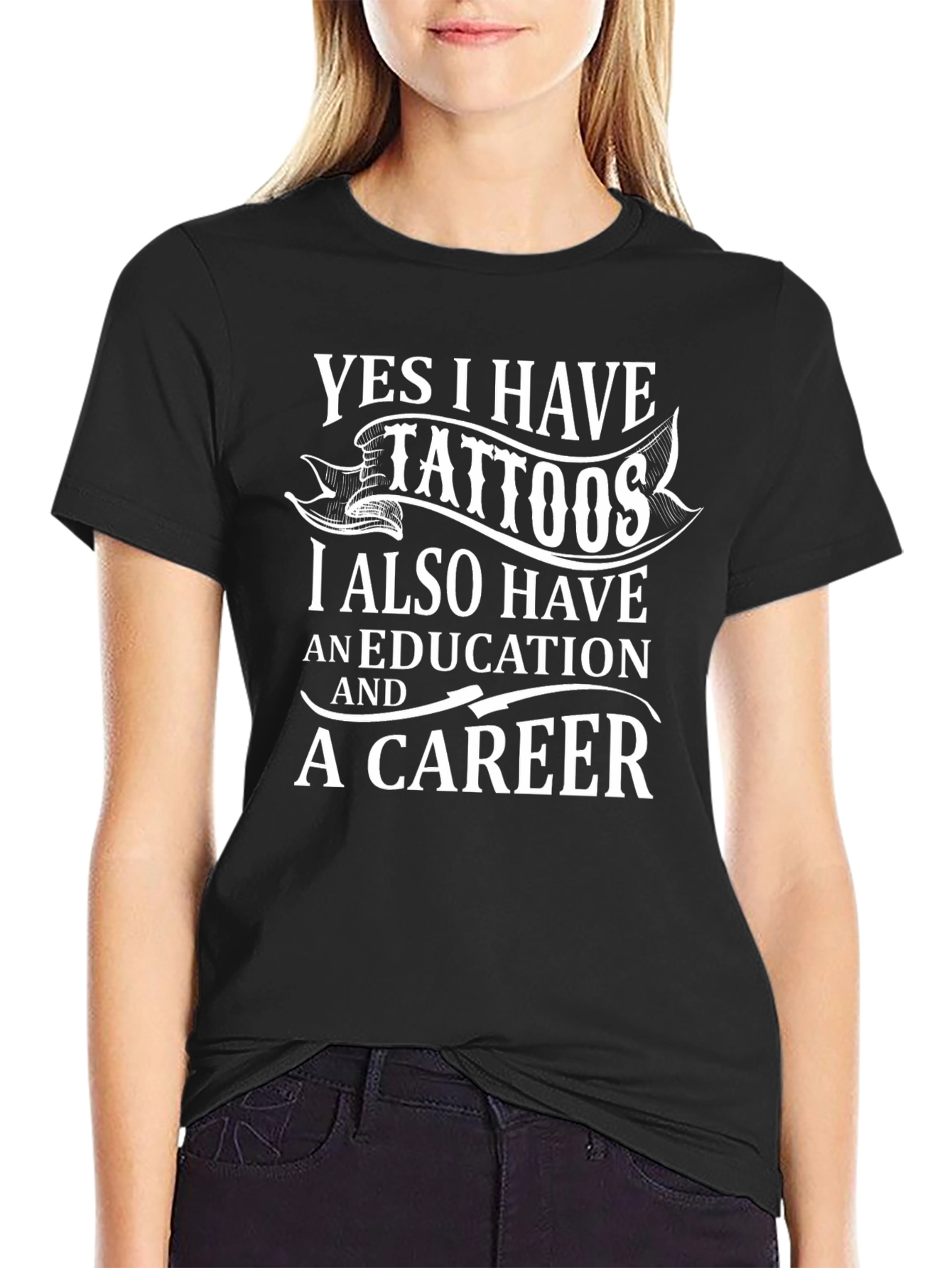 Tattooed & Educated T-Shirt - Black
