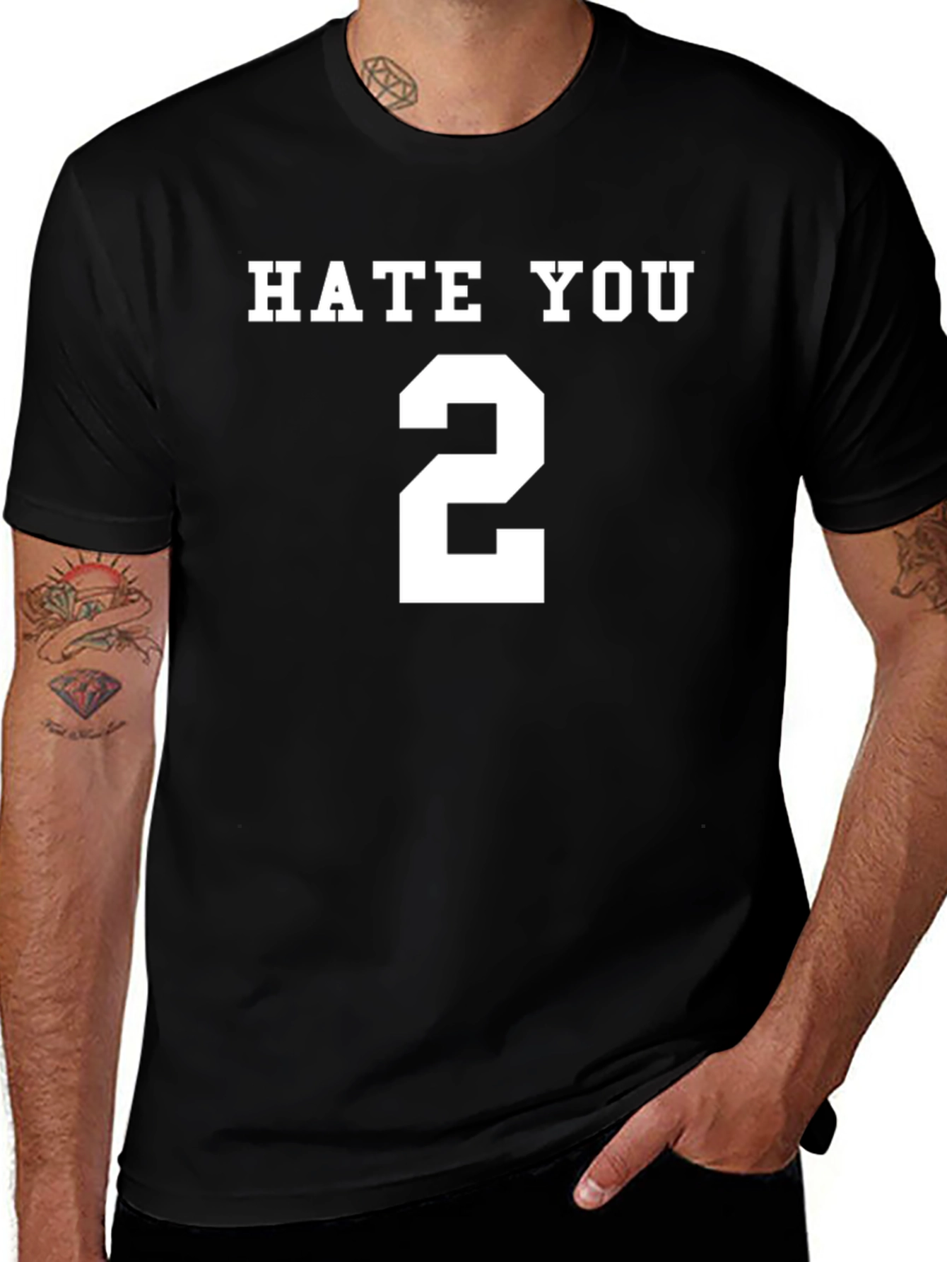Hate You 2 Graphic T-Shirt - Bold Statement Tee