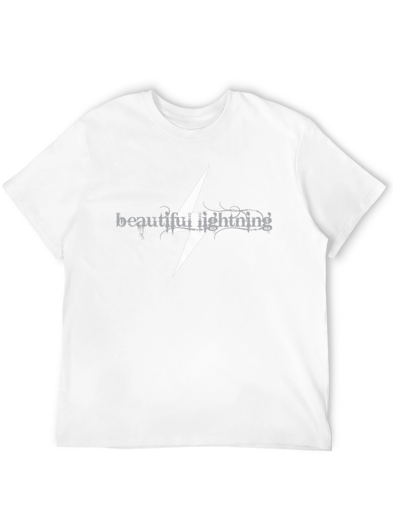 Beautiful Lightning Graphic Black T-Shirt