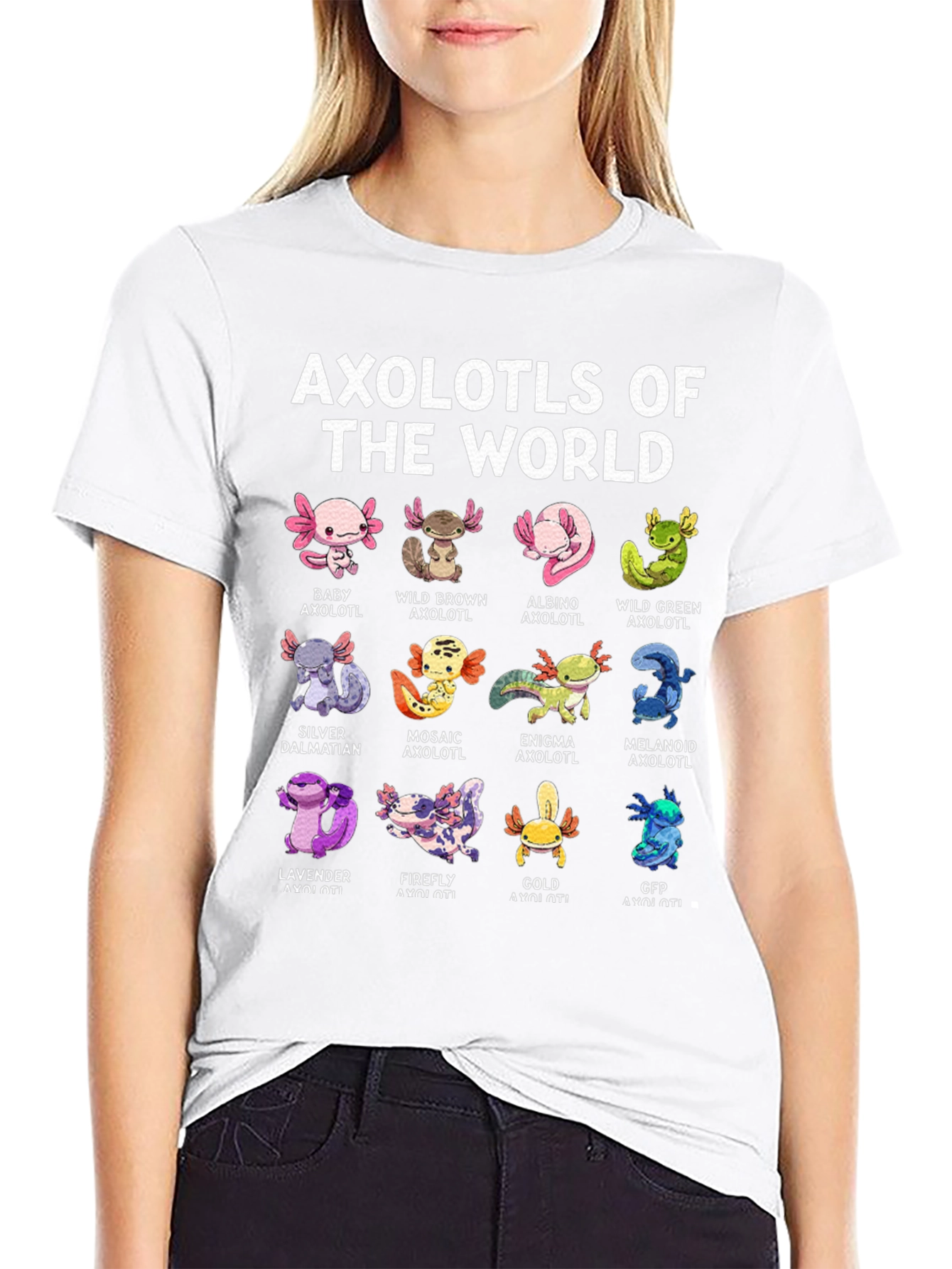Axolotls of the World Graphic T-Shirt