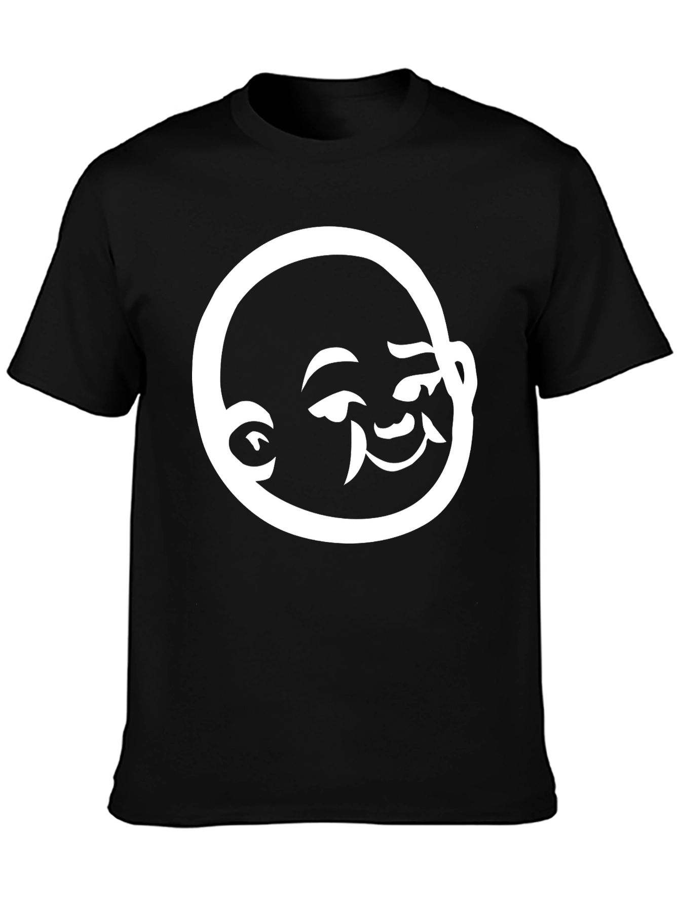 Buddha Graphic Tee - Black Cotton T-Shirt