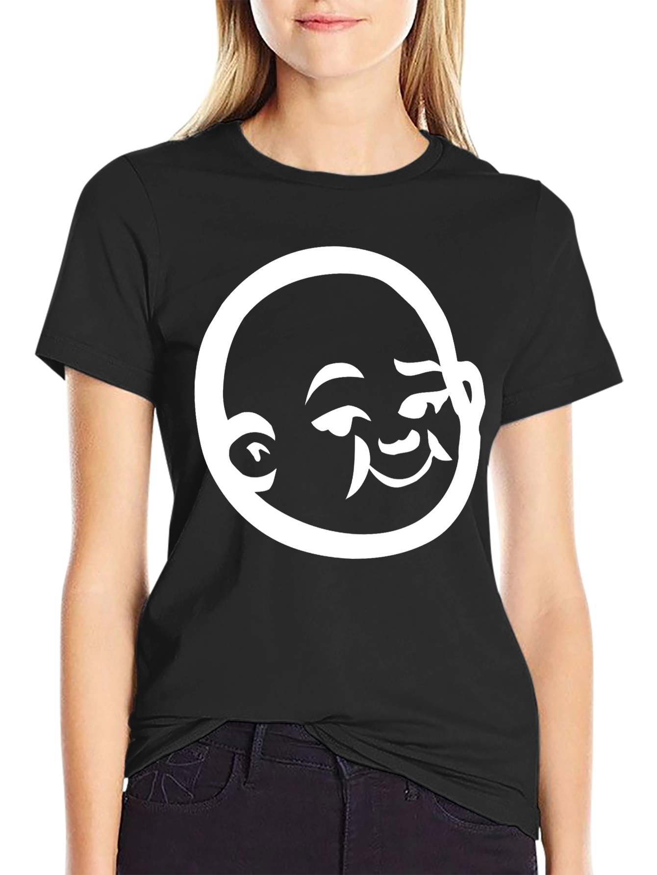 Buddha Graphic Tee - Black Cotton T-Shirt