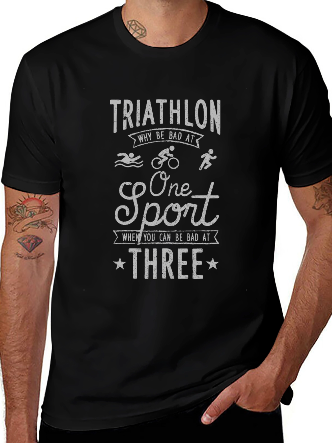 Triathlon Funny T-Shirt for Sport Enthusiasts