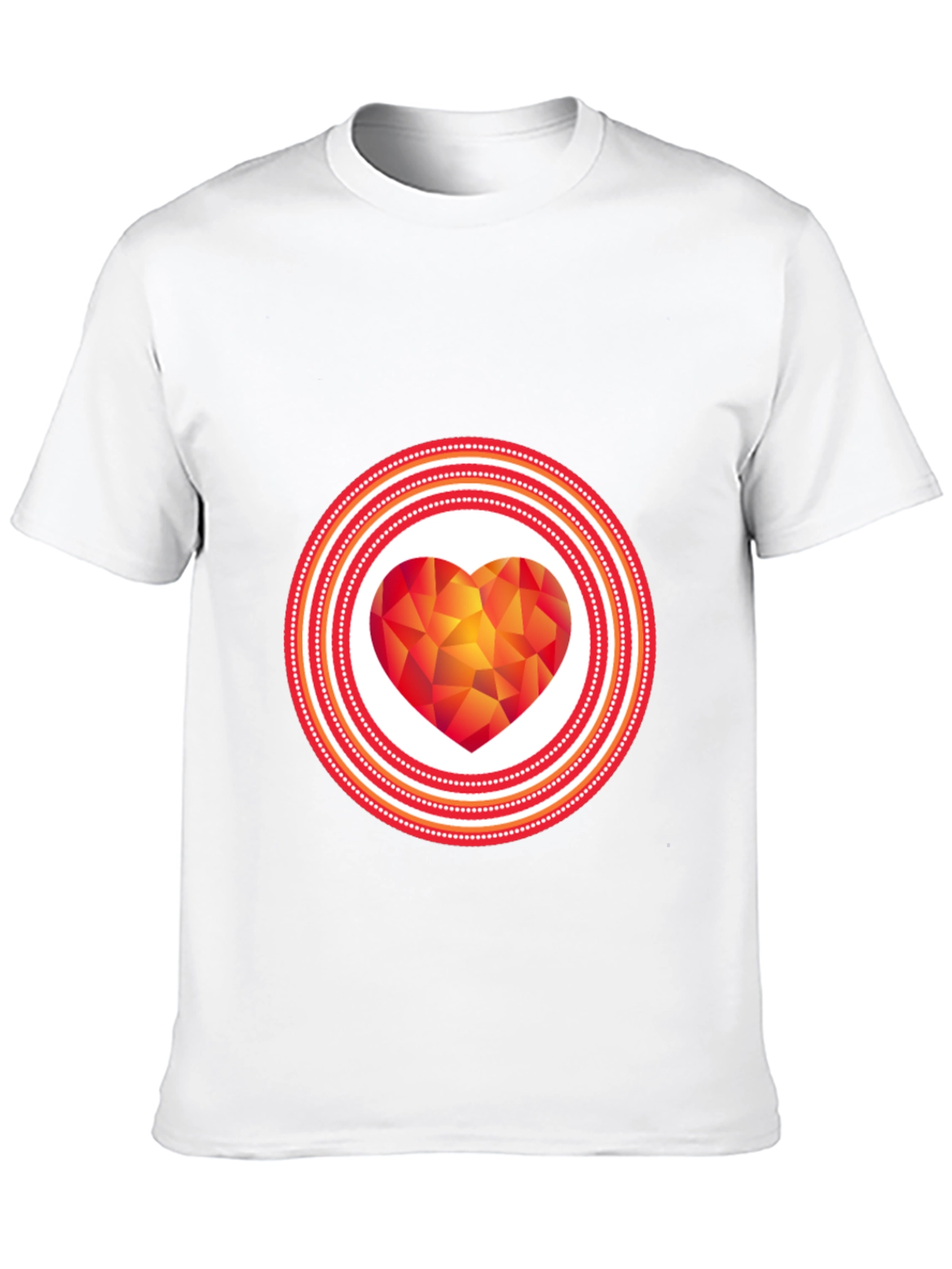 Geometric Heart Graphic Tee - Modern Love Shirt
