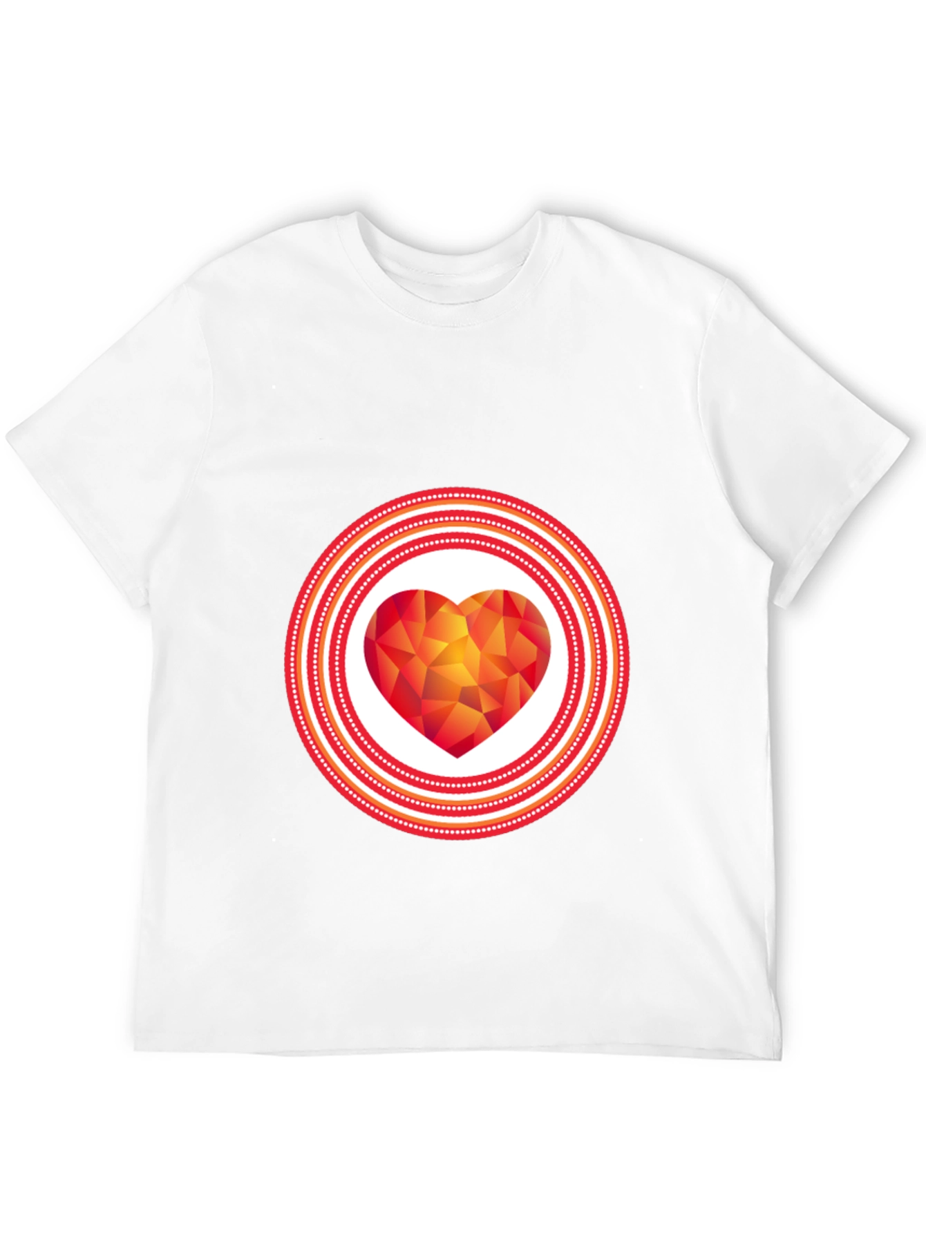 Geometric Heart Graphic Tee - Modern Love Shirt