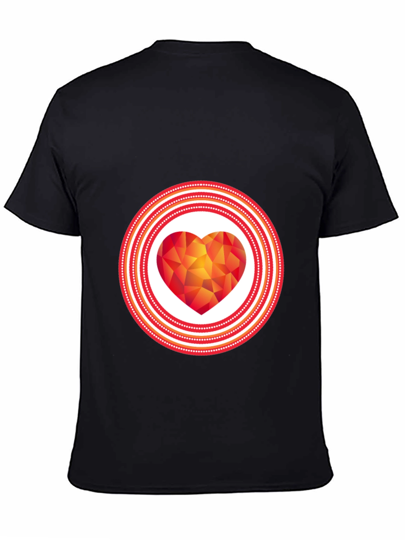 Geometric Heart Graphic Tee - Modern Love Shirt