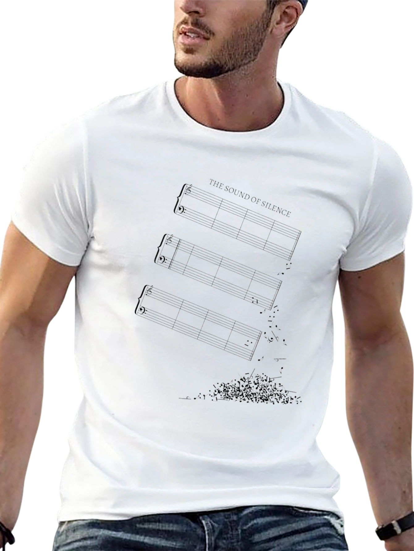 Sound of Silence Music Sheet Mens T-Shirt
