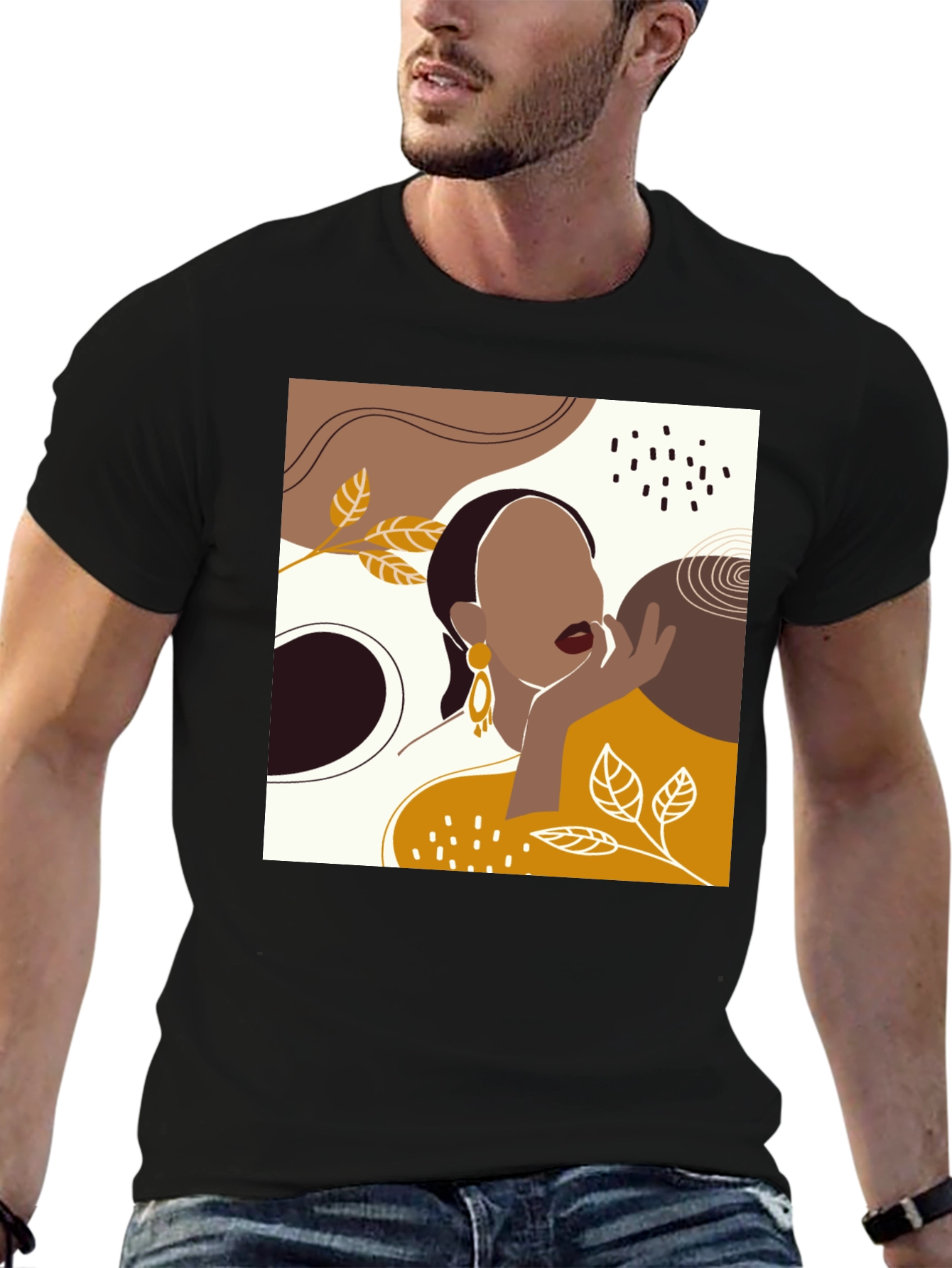 Abstract Woman Graphic Tee - Modern Art T-Shirt