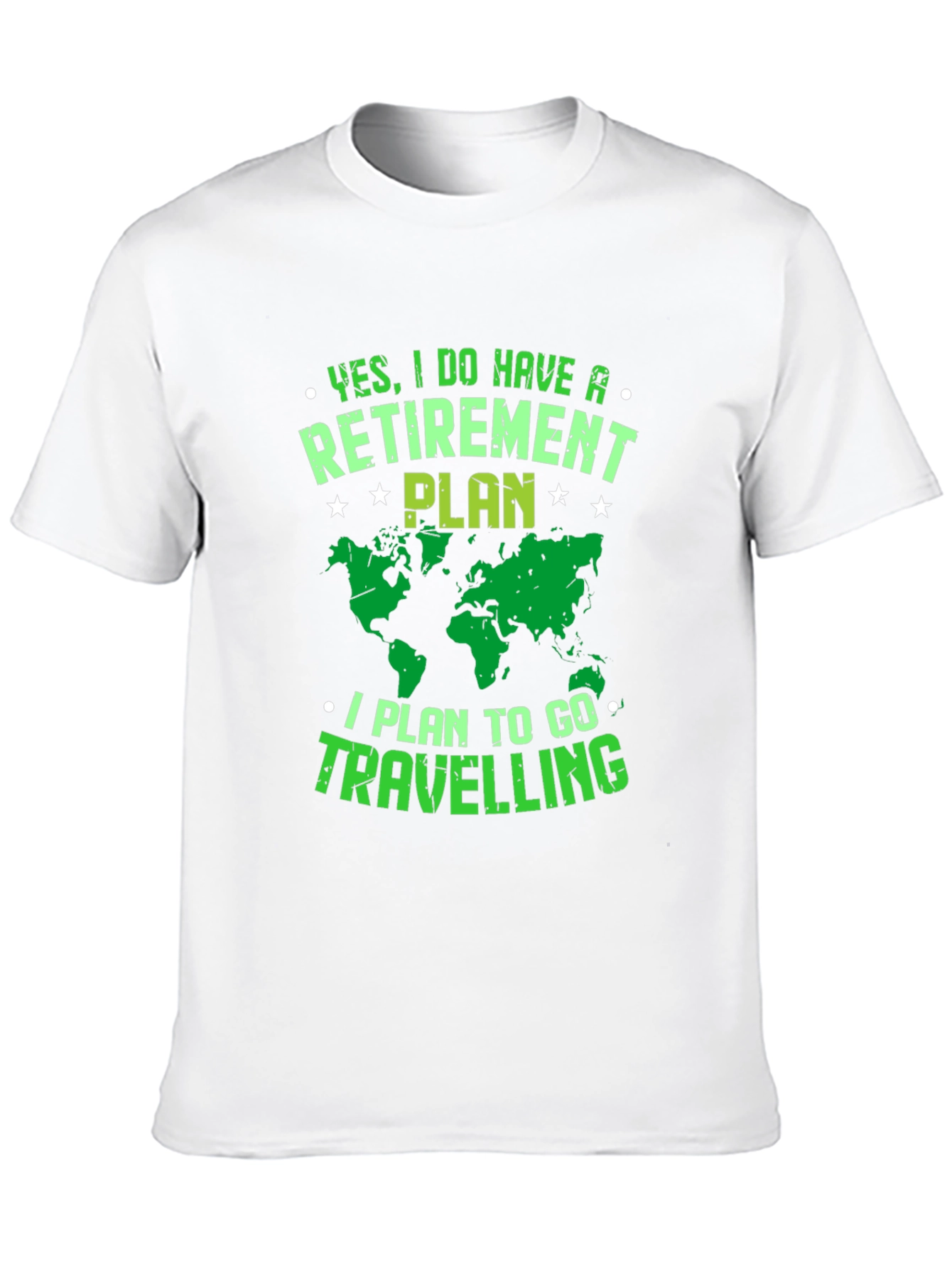 Retirement Plan Travel T-Shirt - Black Graphic Tee