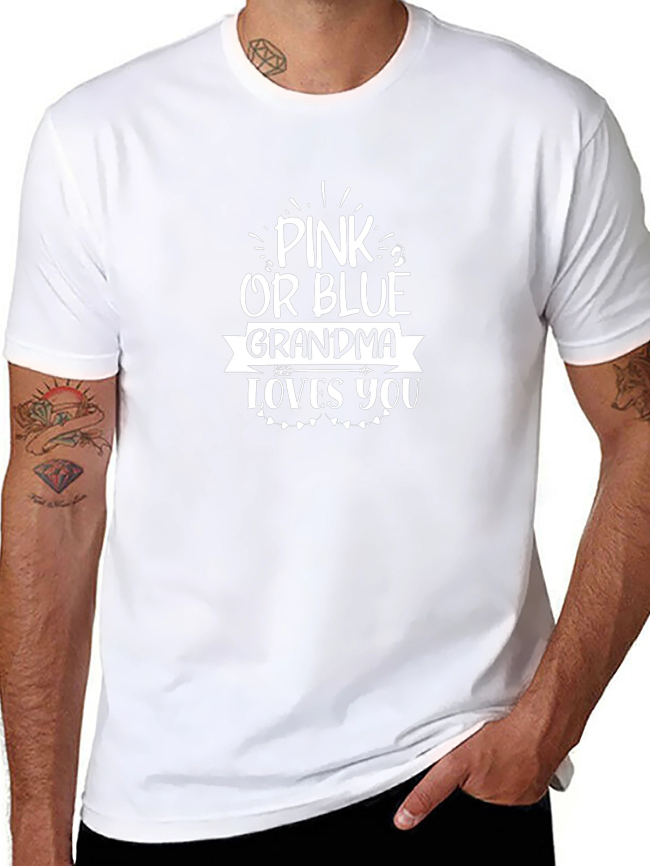 Pink or Blue Grandma Loves You T-Shirt