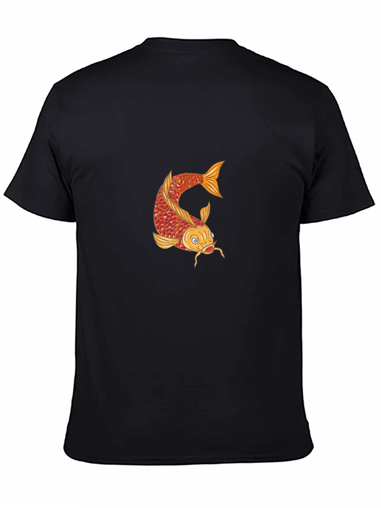 Koi Fish Graphic T-Shirt - Mens Black Tee