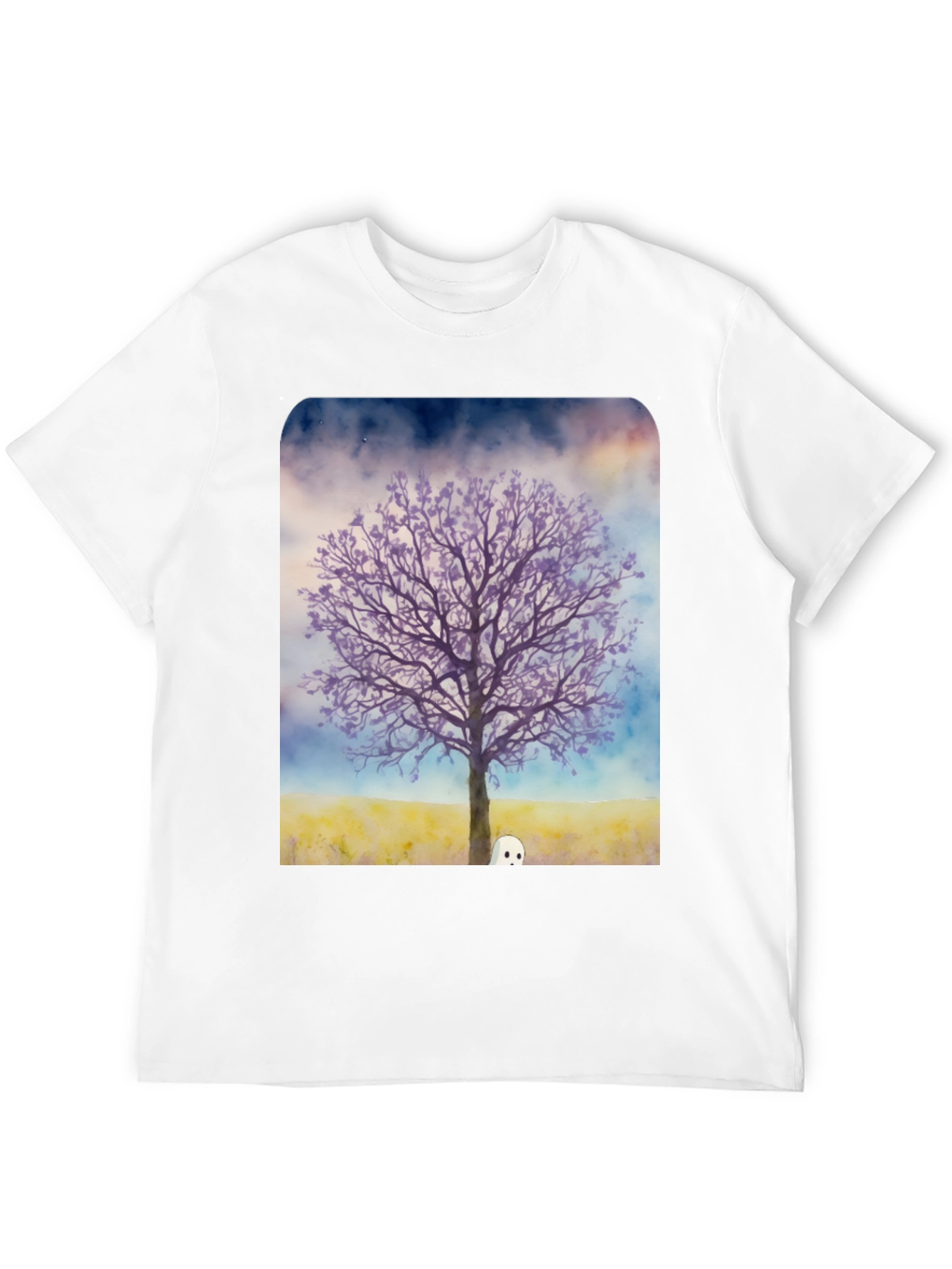 Ghostly Tree Graphic Tee - Mens Black T-Shirt