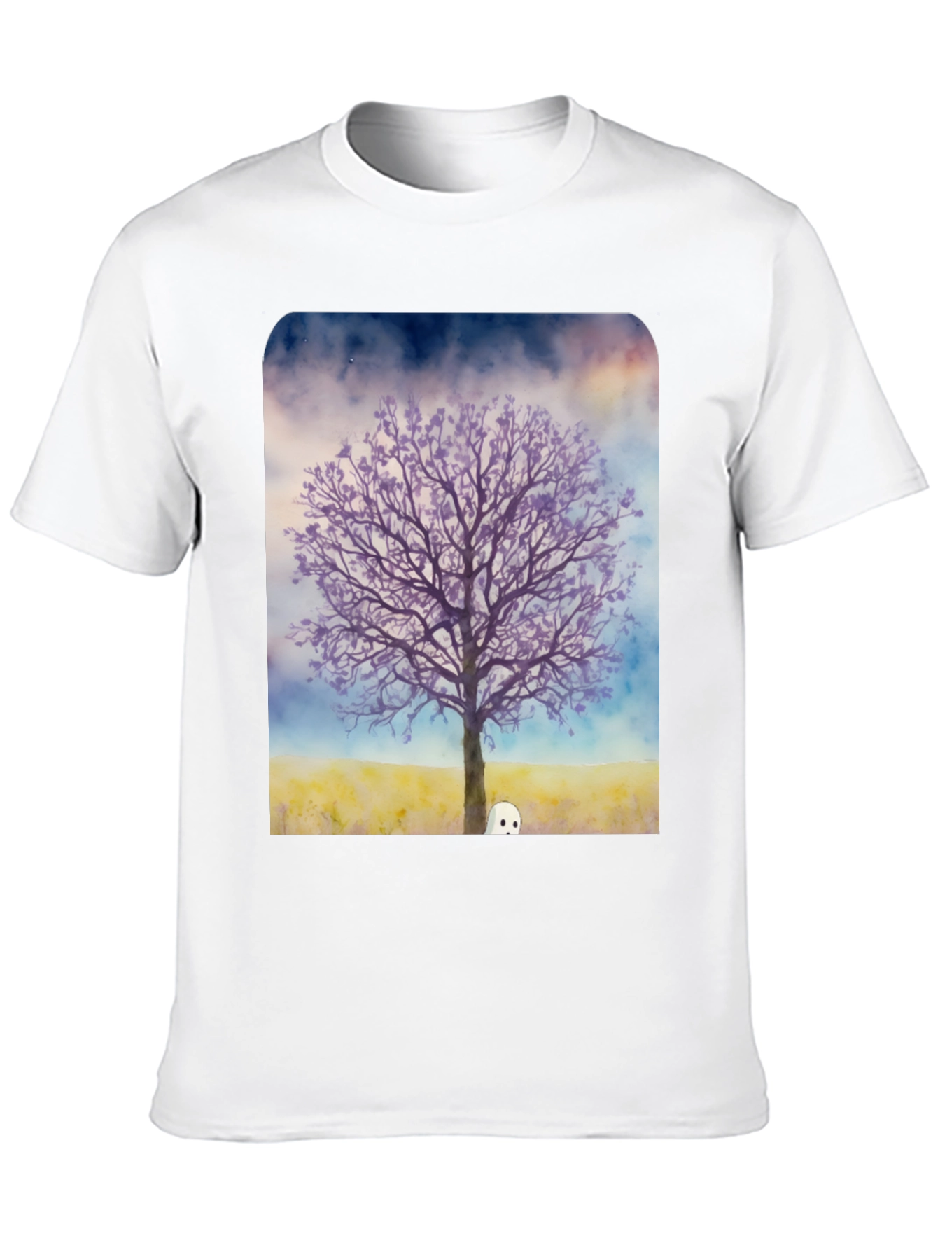 Ghostly Tree Graphic Tee - Mens Black T-Shirt