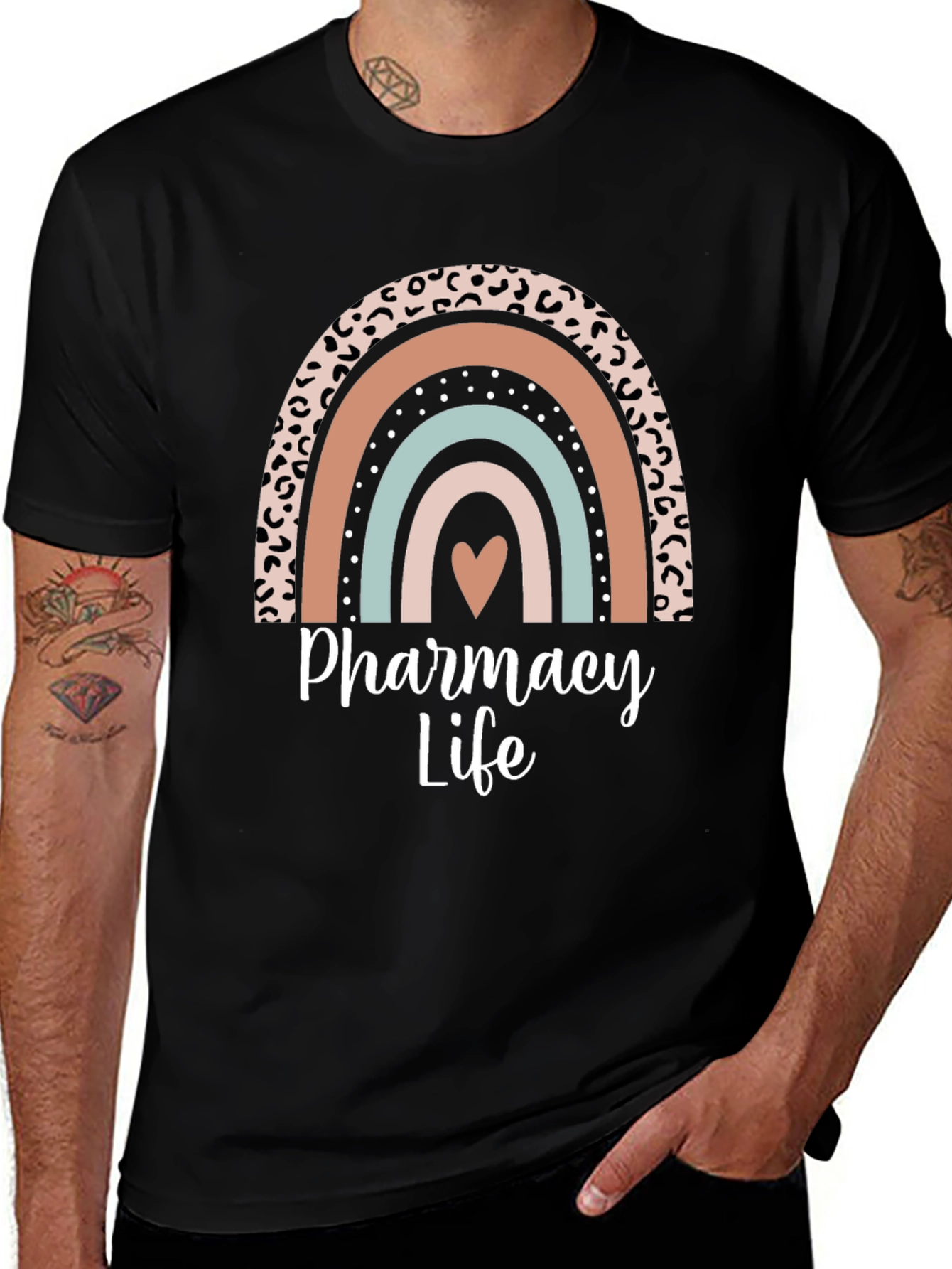 Pharmacy Life Rainbow Graphic T-Shirt