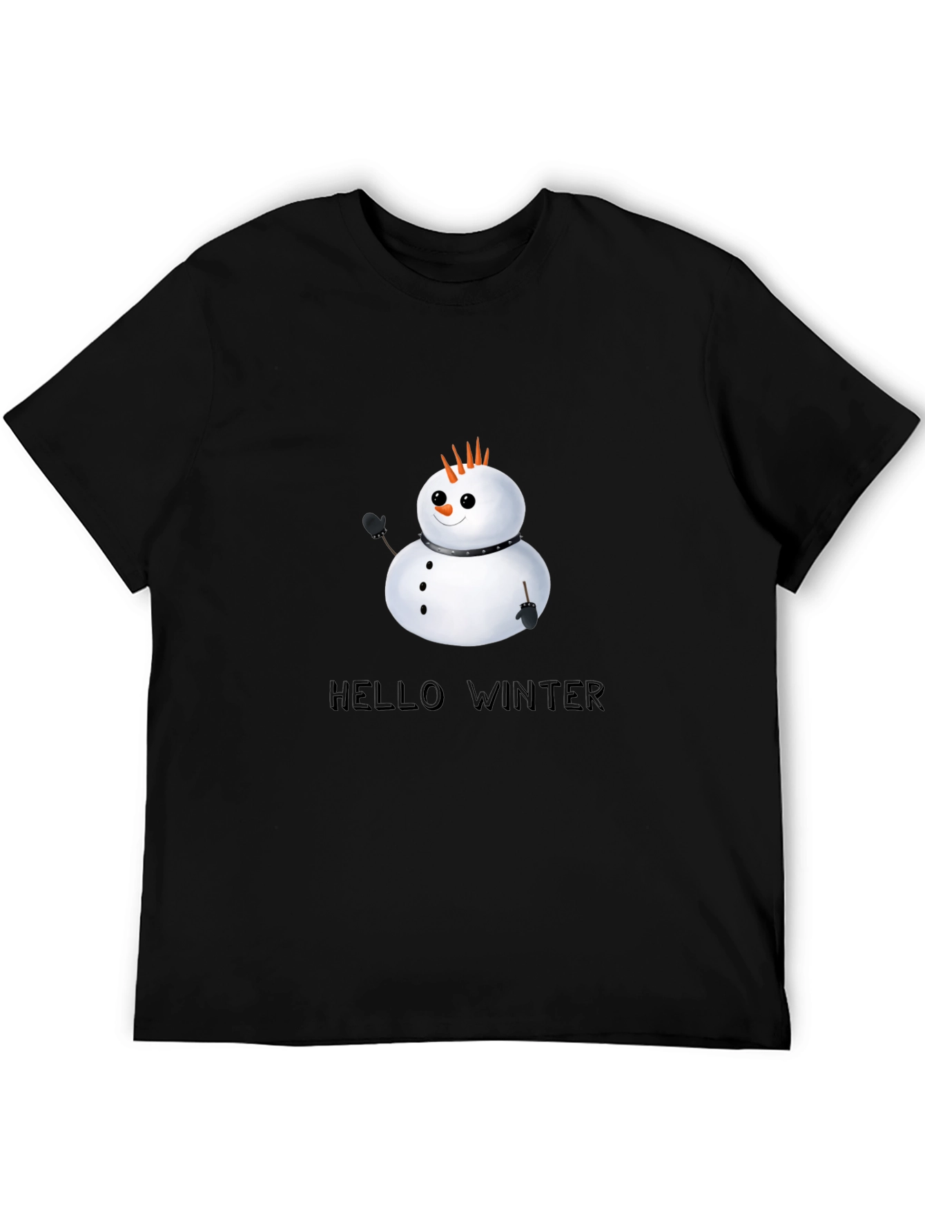 Hello Winter Punk Snowman Graphic Tee