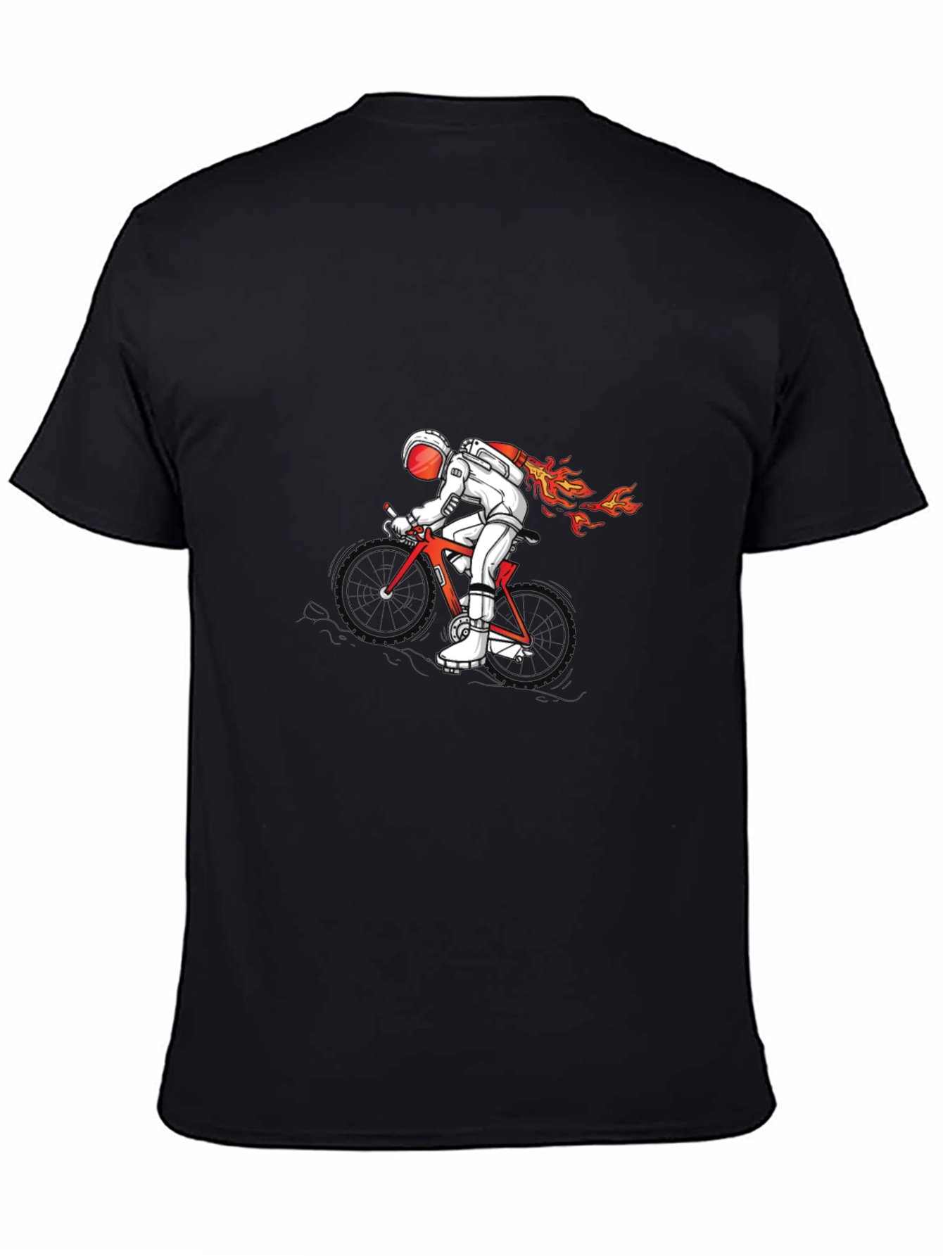 Astronaut Biker T-Shirt - Space Rocket Ride