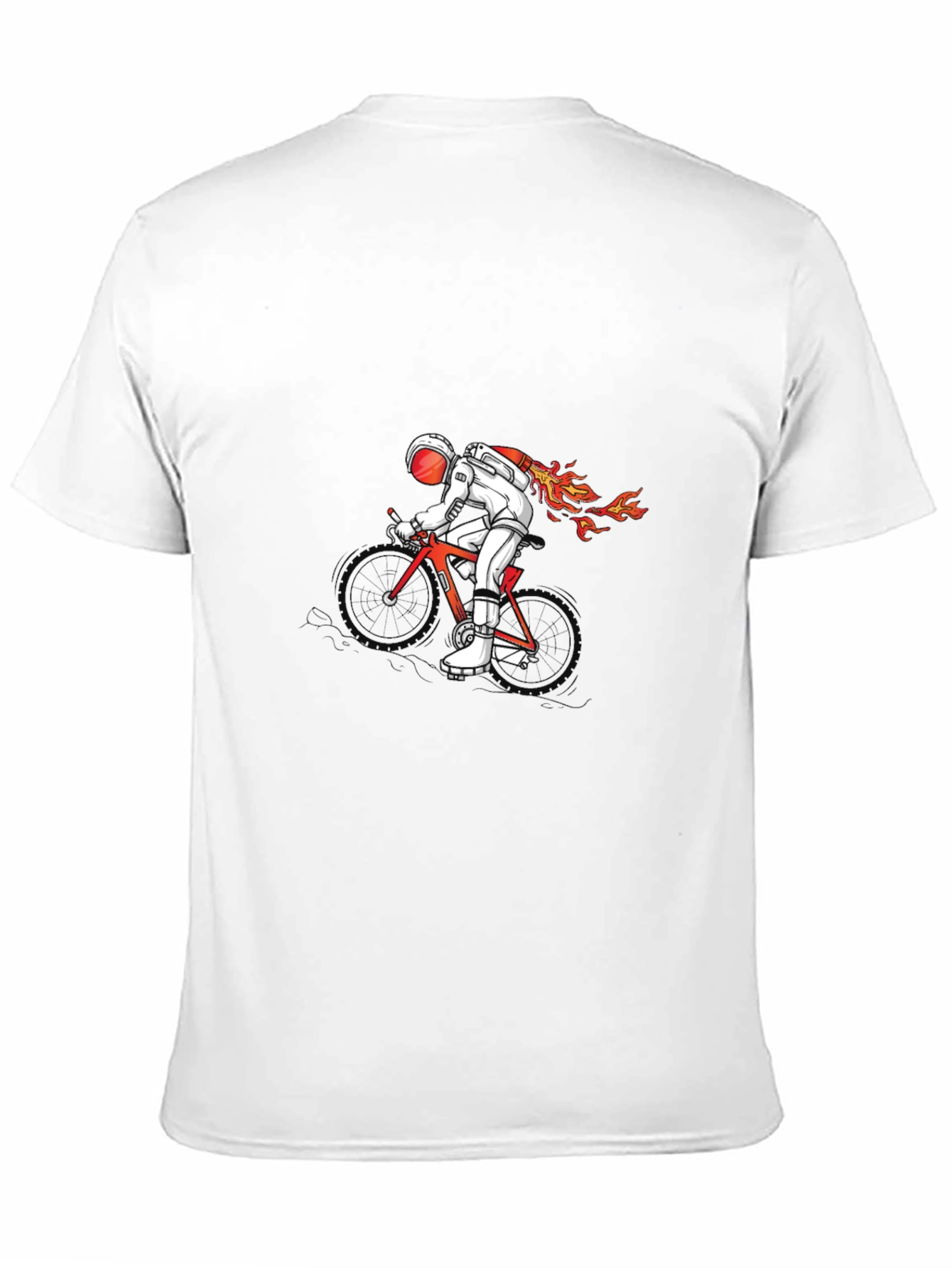 Astronaut Biker T-Shirt - Space Rocket Ride