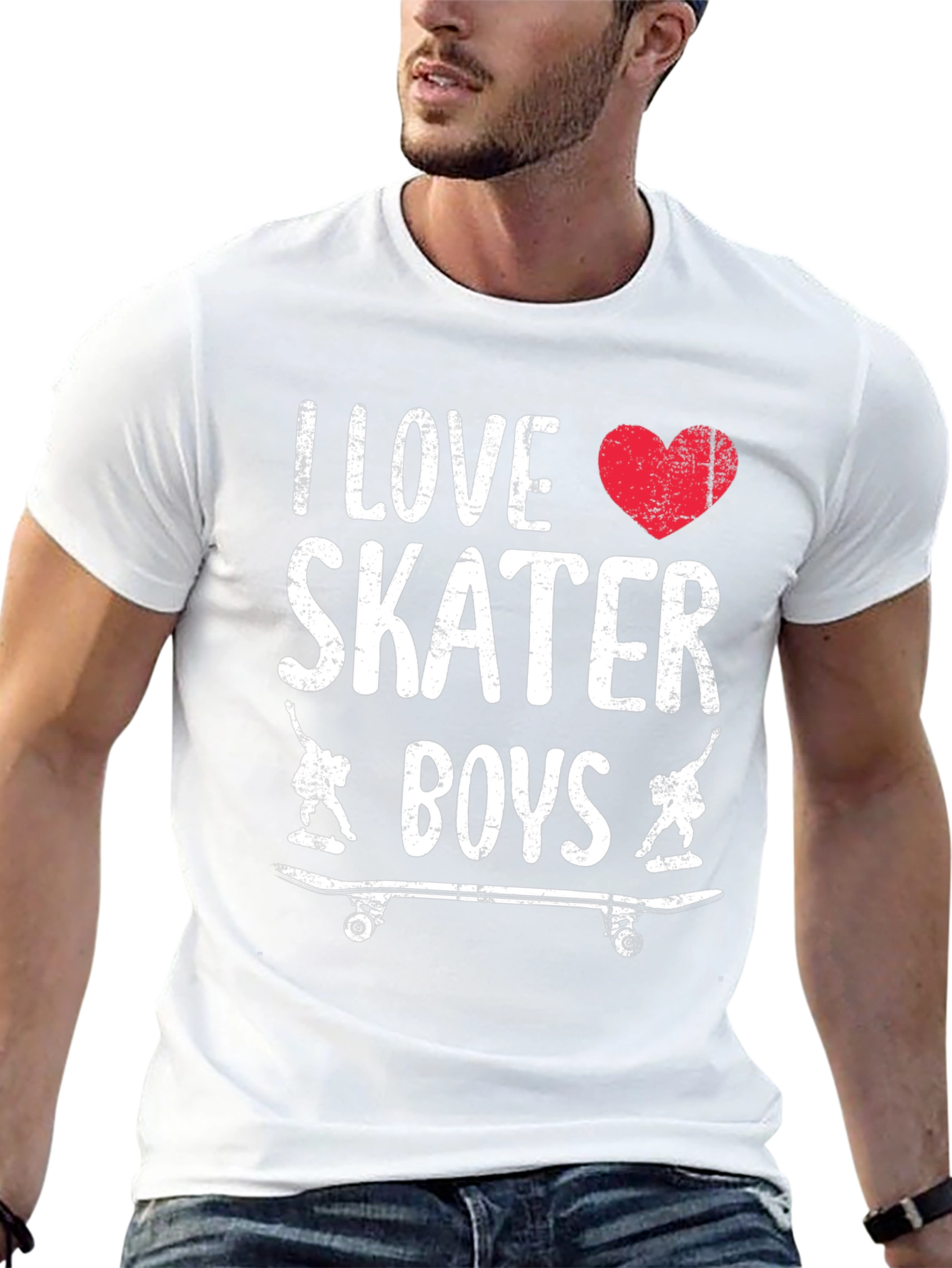I Love Skater Boys Graphic Tee